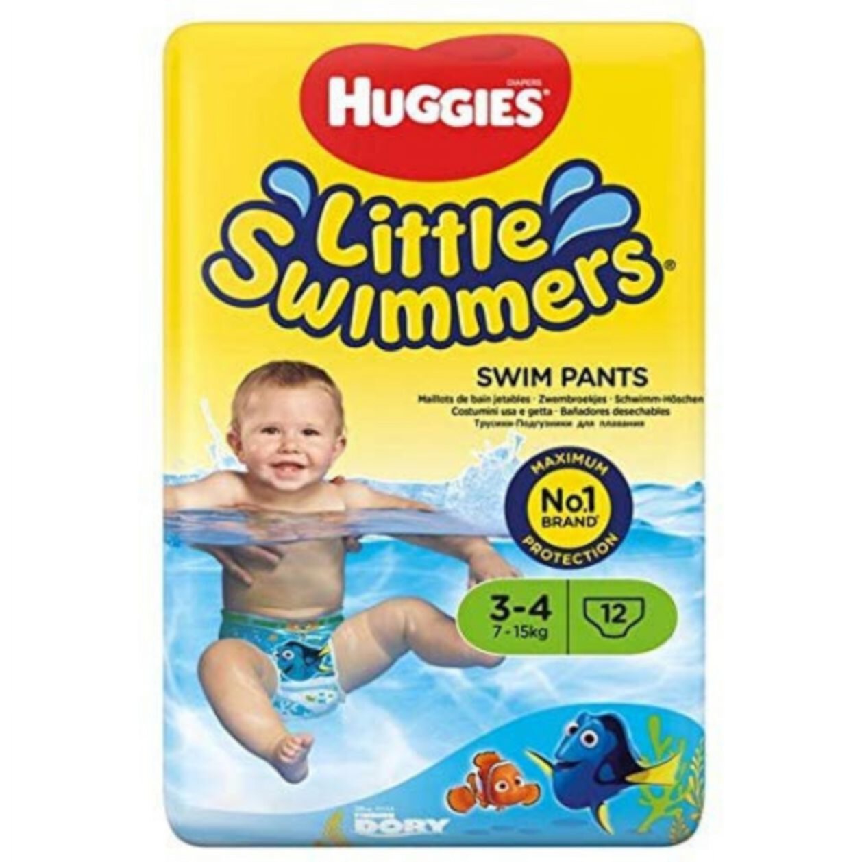 Huggies Little Swimmers Disposable Swim Diapers Size 3-4, 12 Count Huggies