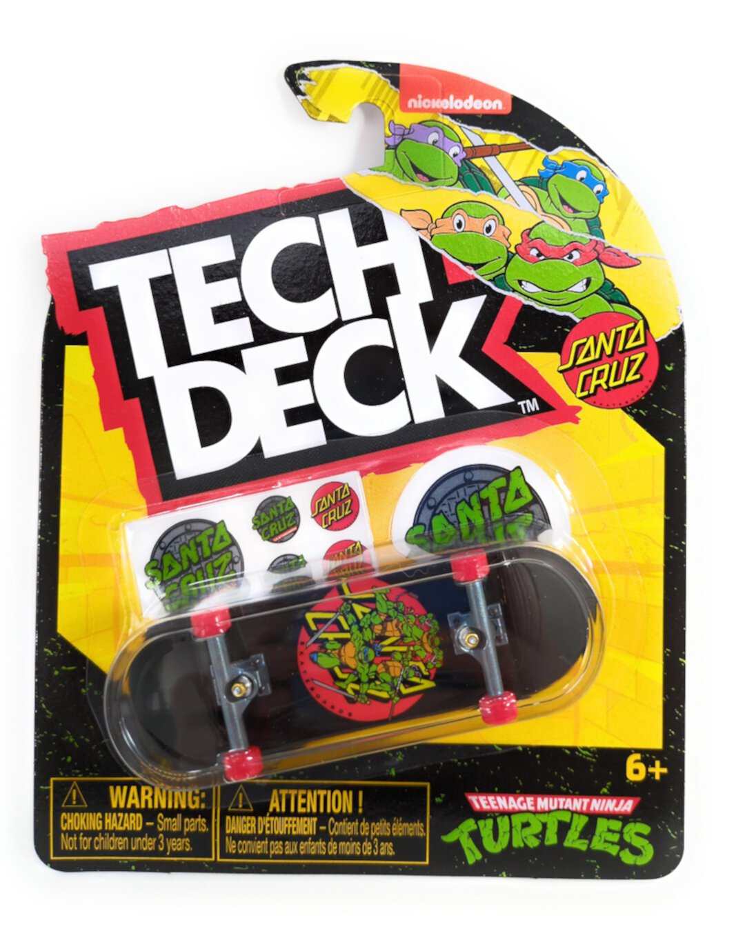 Tech Deck Santa Cruz Skateboards Teenage Mutant Ninja Turtles Dot Logo Fingerboard Tech Deck