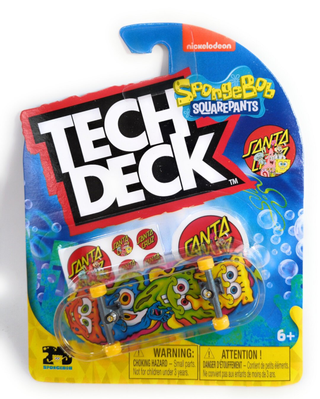 Tech Deck Santa Cruz Skateboards Spongbob Squarepants Faces Fingerboard Tech Deck