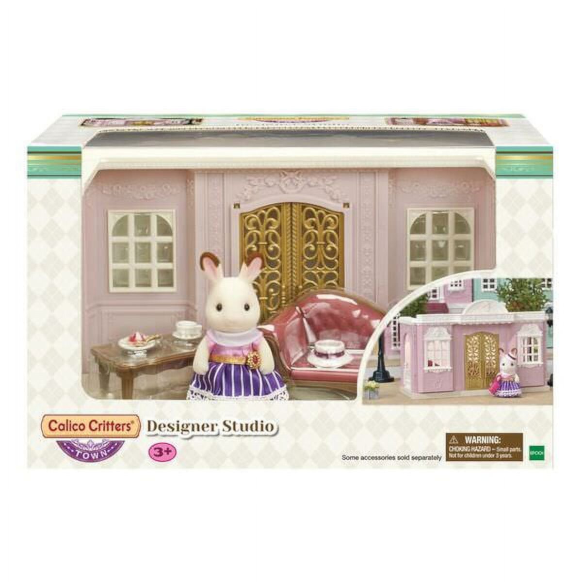 Calico Critters Town Series Designers Studio, Fashion Dollhouse Playset with Figure, Furniture and Accessories Calico Critters