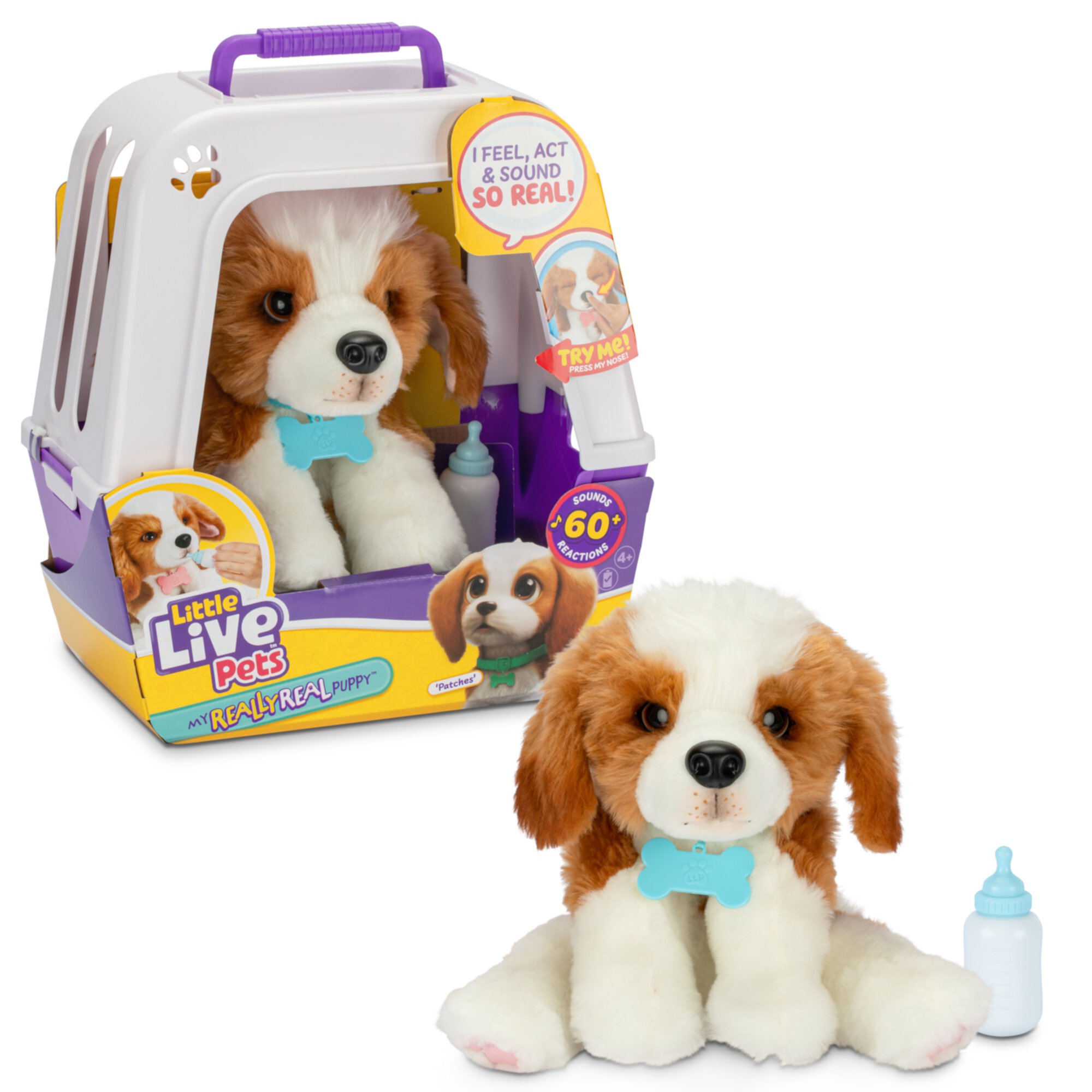 Little Live Pets My Really Real Puppy Beagle Patches, Interactive Toy 60+ Sounds & Reactions Ages 4+ Little Live Pets