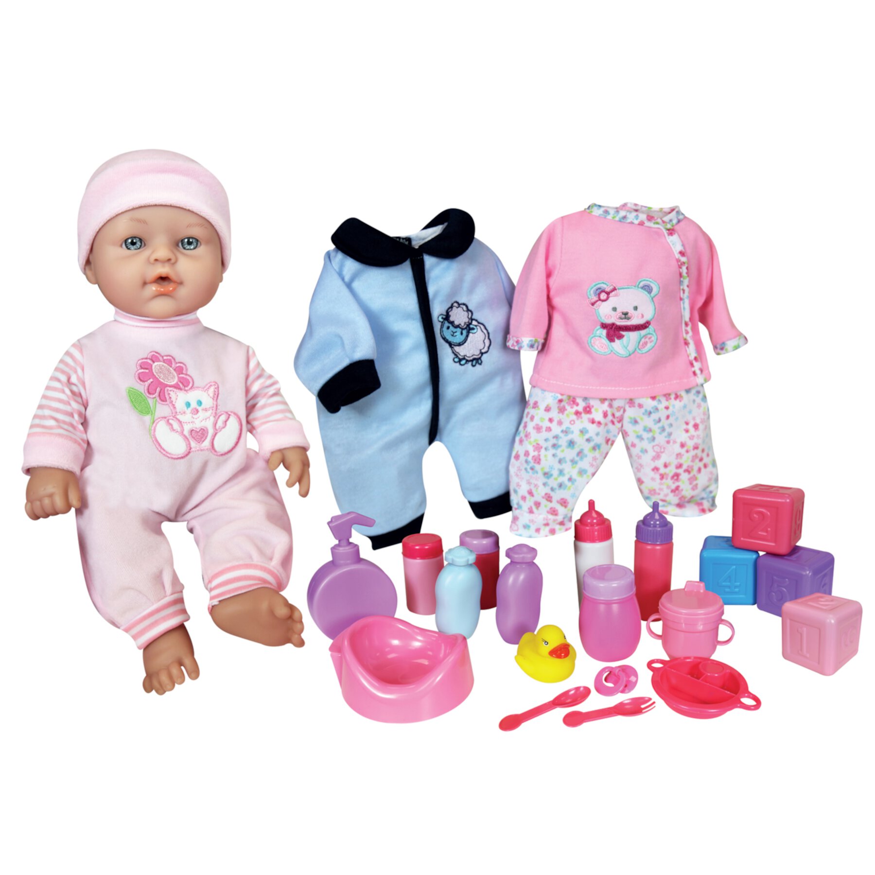 Lissi 12 inch Baby Doll W Ith Accessories & Extra Outfits - Seat, Feeding Items, Toys, Pacifier & Outfits Lissi