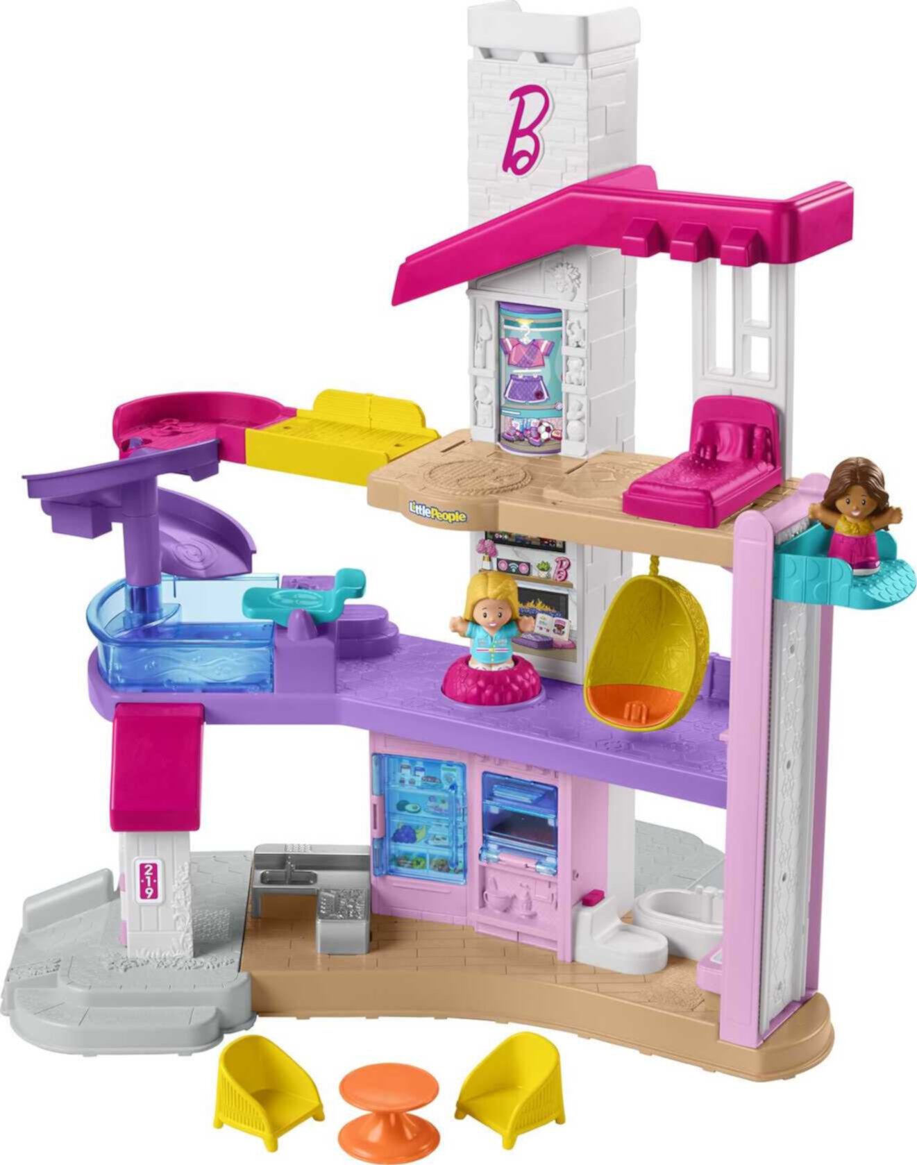 Barbie Little Dream House Interactive Toddler Playset by Fisher-Price Little People Little People