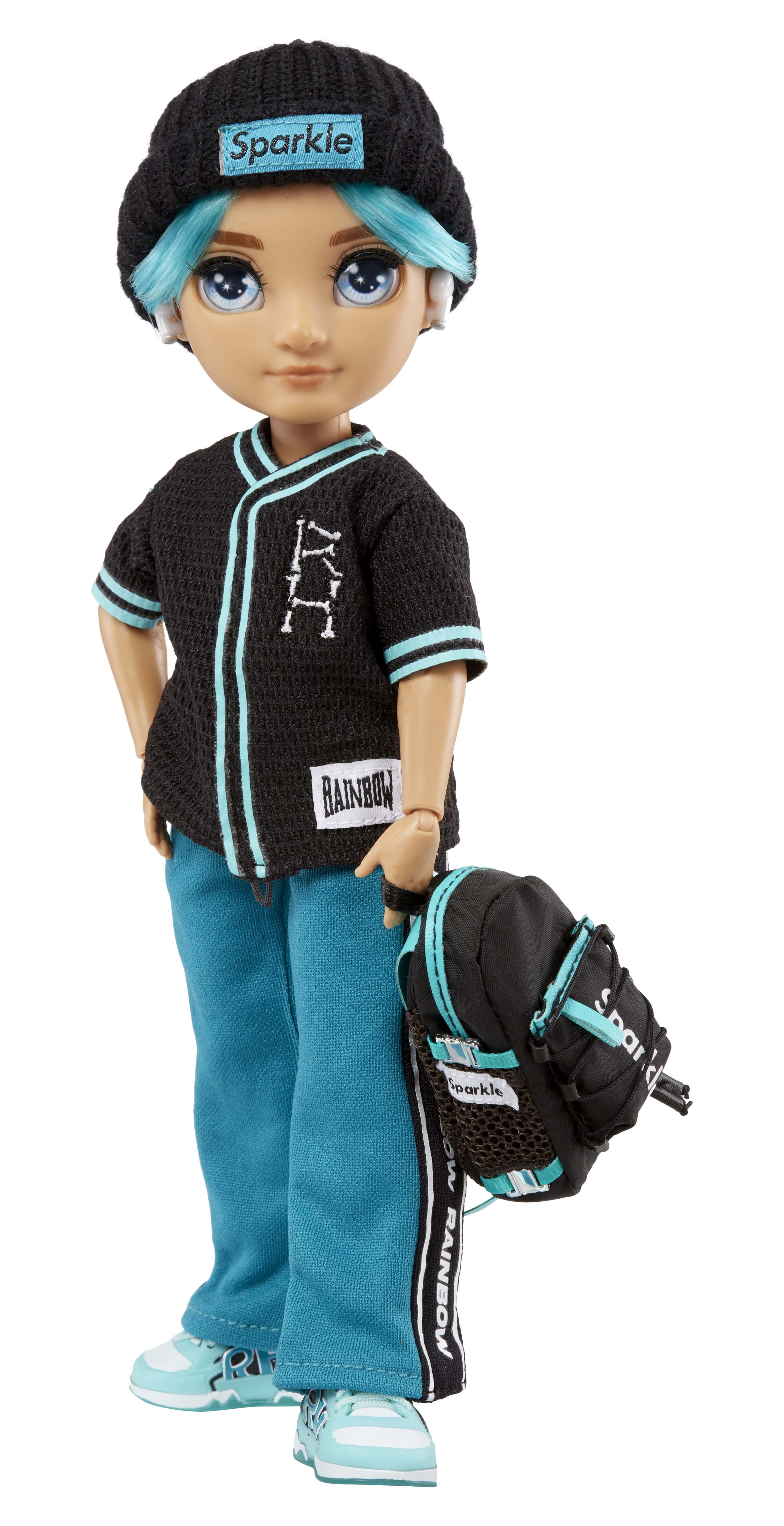 Rainbow High Jr High River Kendall- 9-inch TEAL Fashion Doll with Doll Accessories- Open and Closes Backpack. Great Gift for Kids 6-12 Years Old and Collectors Rainbow High