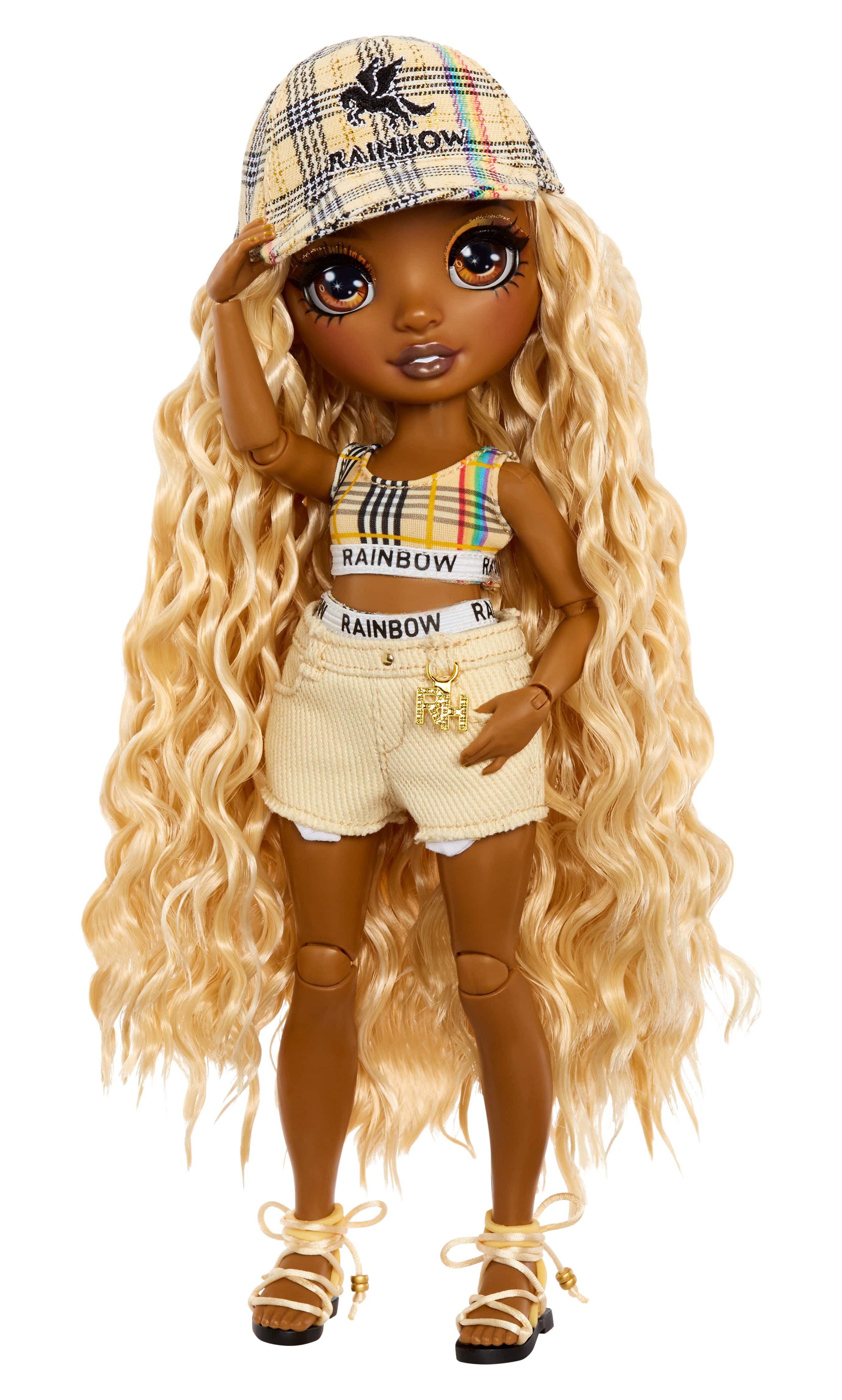 Rainbow High Pacific Coast Harper Dune- Sand (Light Yellow) Fashion Doll with Pool Accessories Playset, Bonus Legs. Kids Ages 6-12 Years Rainbow High