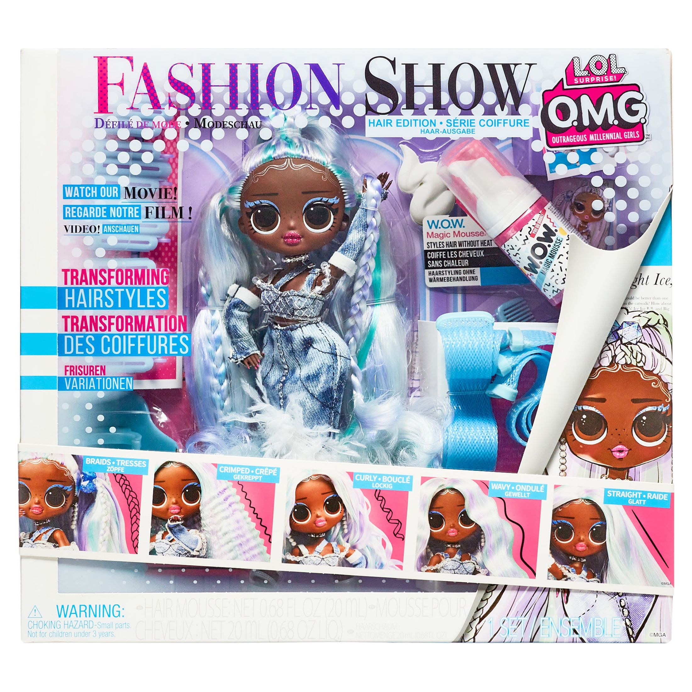 LOL Surprise OMG Fashion Show Hair Edition Lady Braids 10 Inch Fashion Doll, Ages 4 & up L.O.L. Surprise!