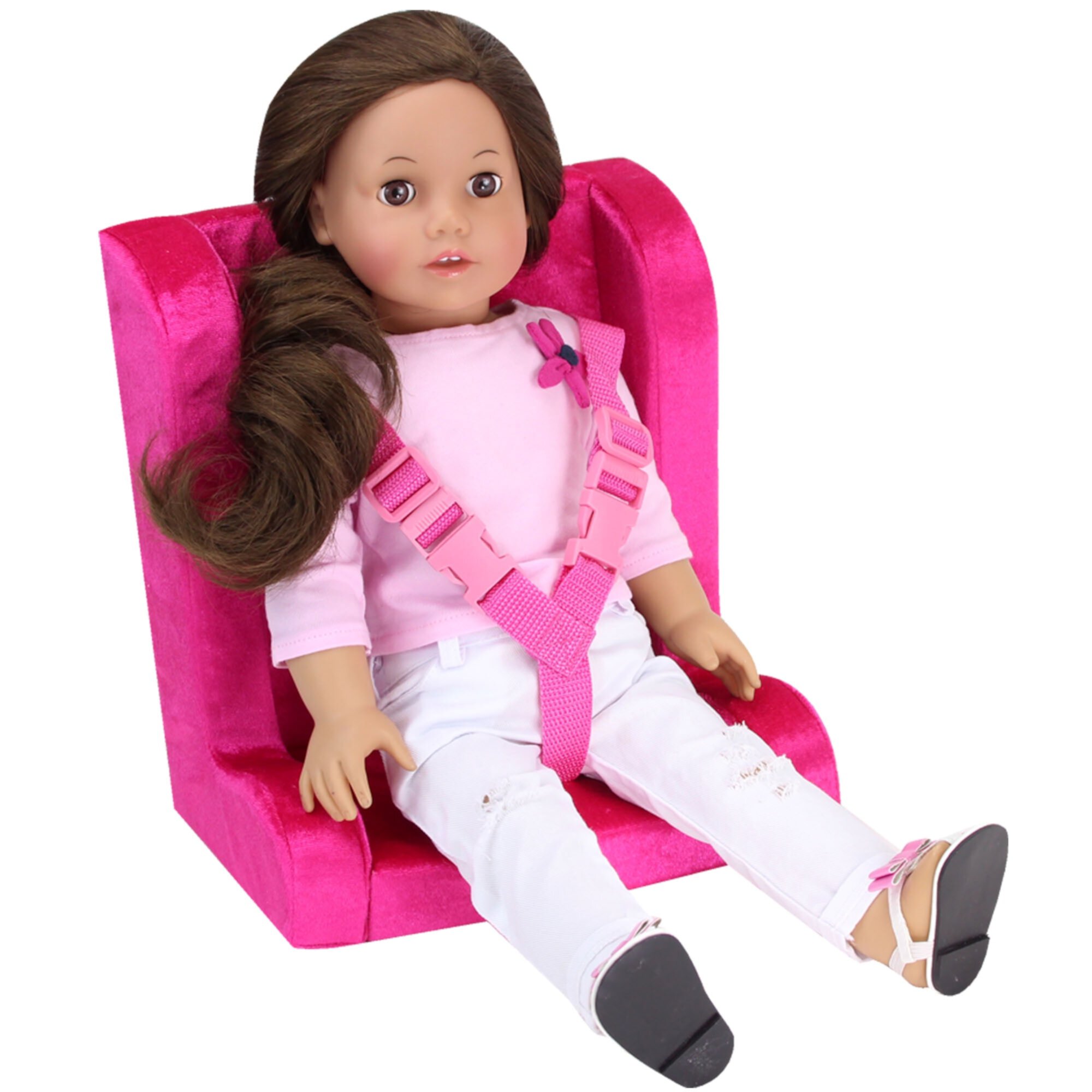 Sophia's 18" Doll Car Seat + Harness, Hot Pink Sophia's