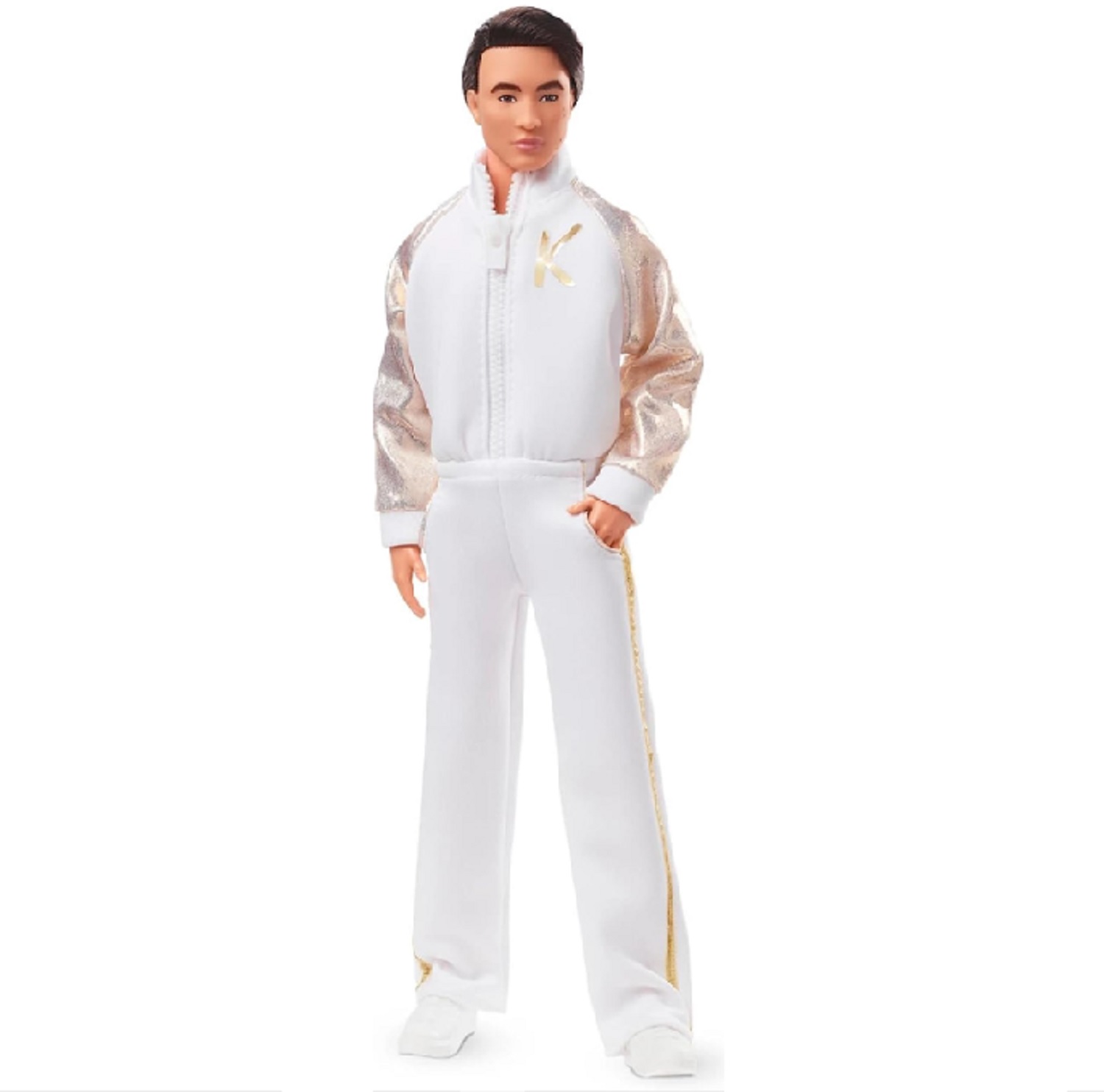 Mattel HPK04 Barbie The Movie Signature Ken in White and Gold Tracksuit Exclusive Doll Barbie