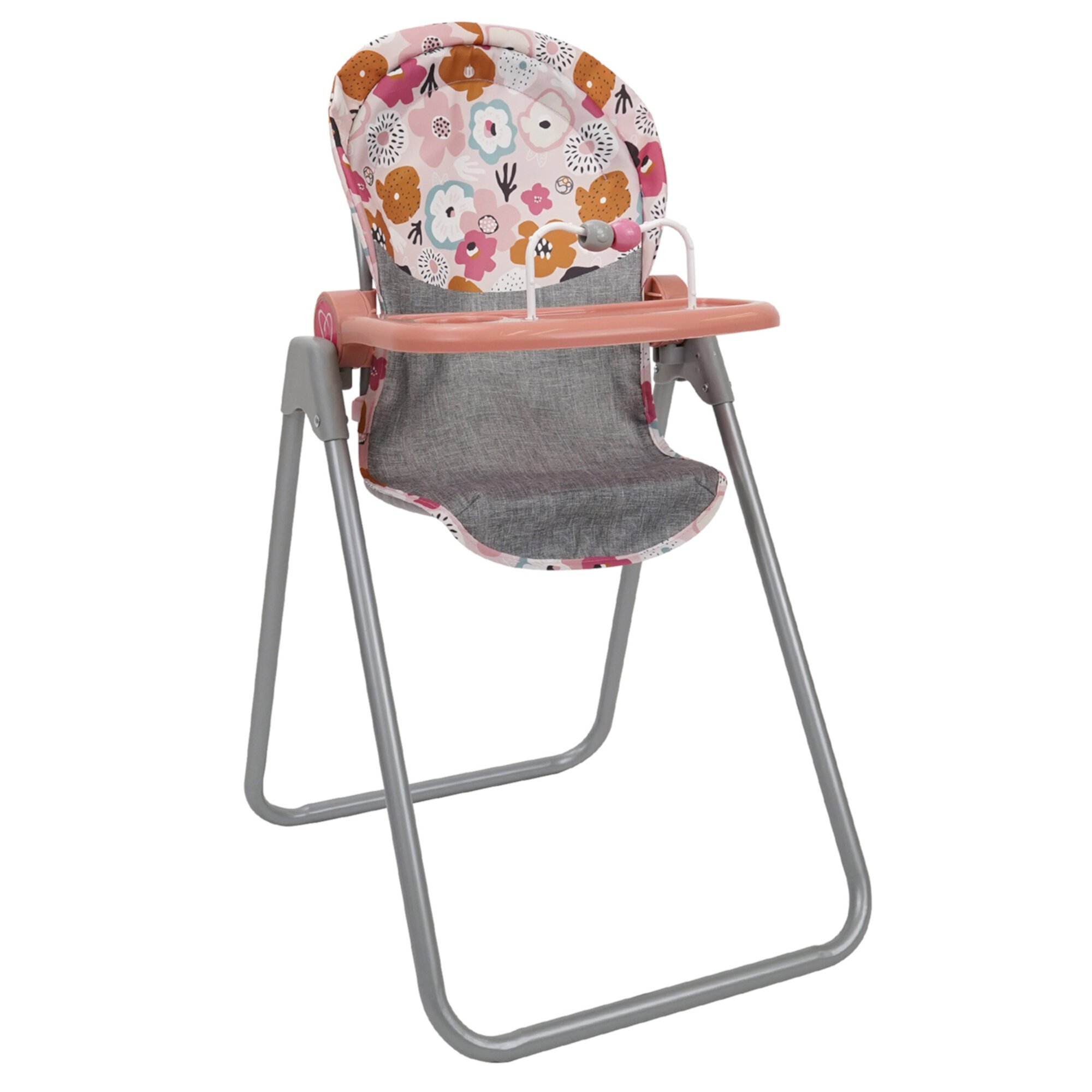 509 Crew: Melange Flora - Foodie Doll Highchair - 5pc Feeding Accessories, Fits Dolls Up to 24", Tilting Seat, Foldable, Food Tray, Kids Toy, Ages 3+ 509 Crew