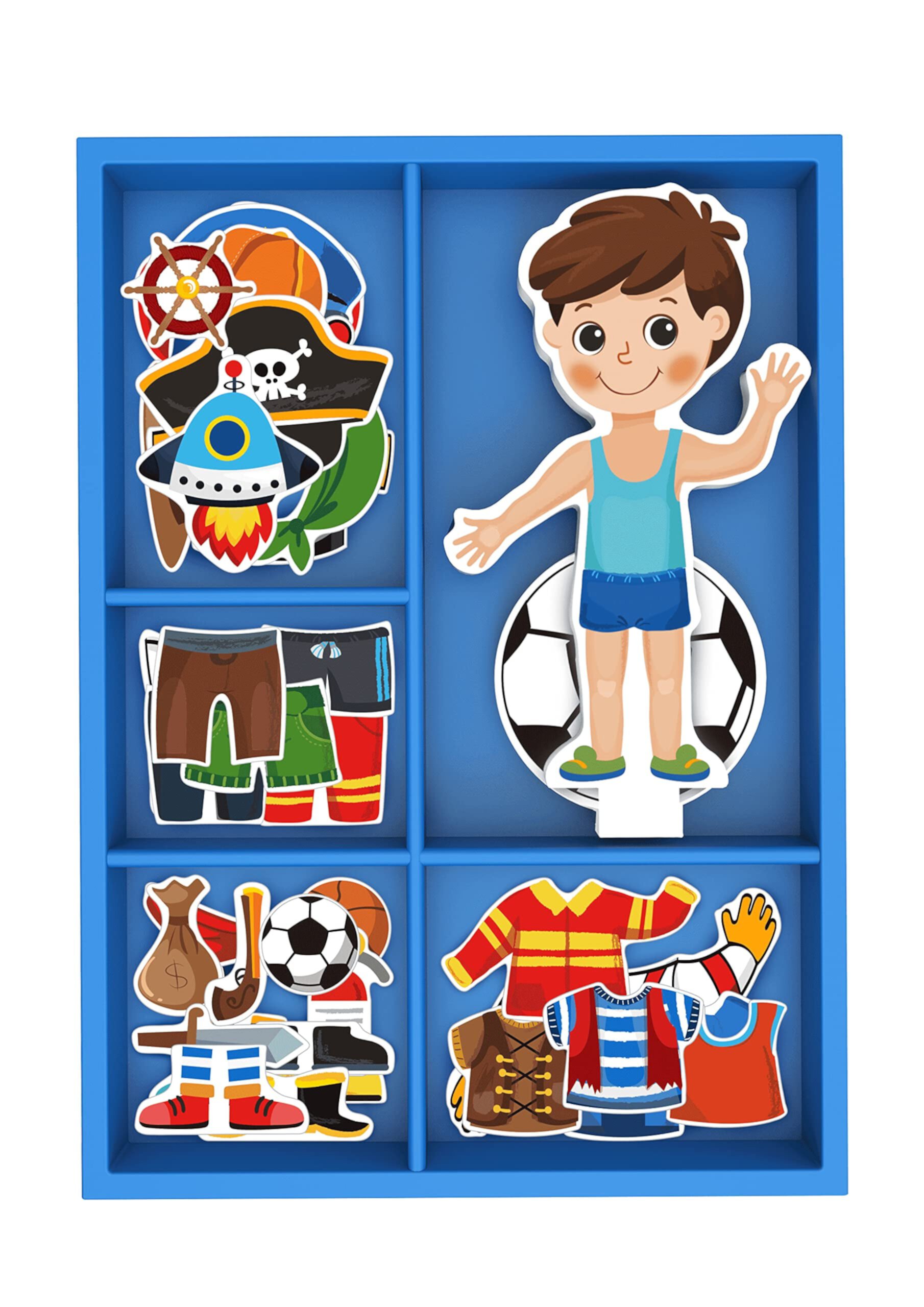 Toysters Magnetic Wooden Dress-Up Boy Doll Toy TOYSTER'S