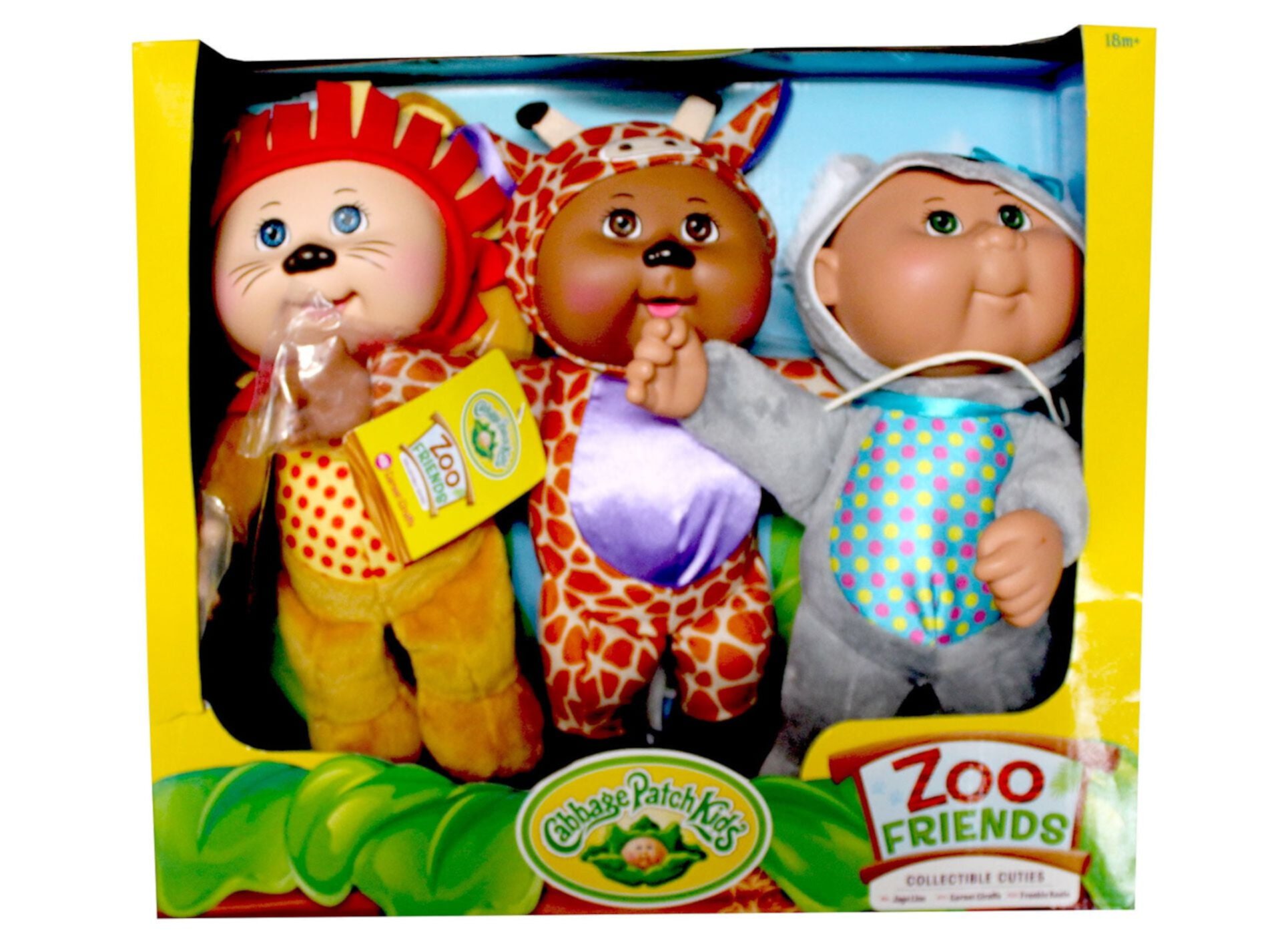 Cabbage Patch Kids Cuties Zoo Friends Plush 3-Pack (Jaye, Garnet & Frankie) Wicked Cool Toys