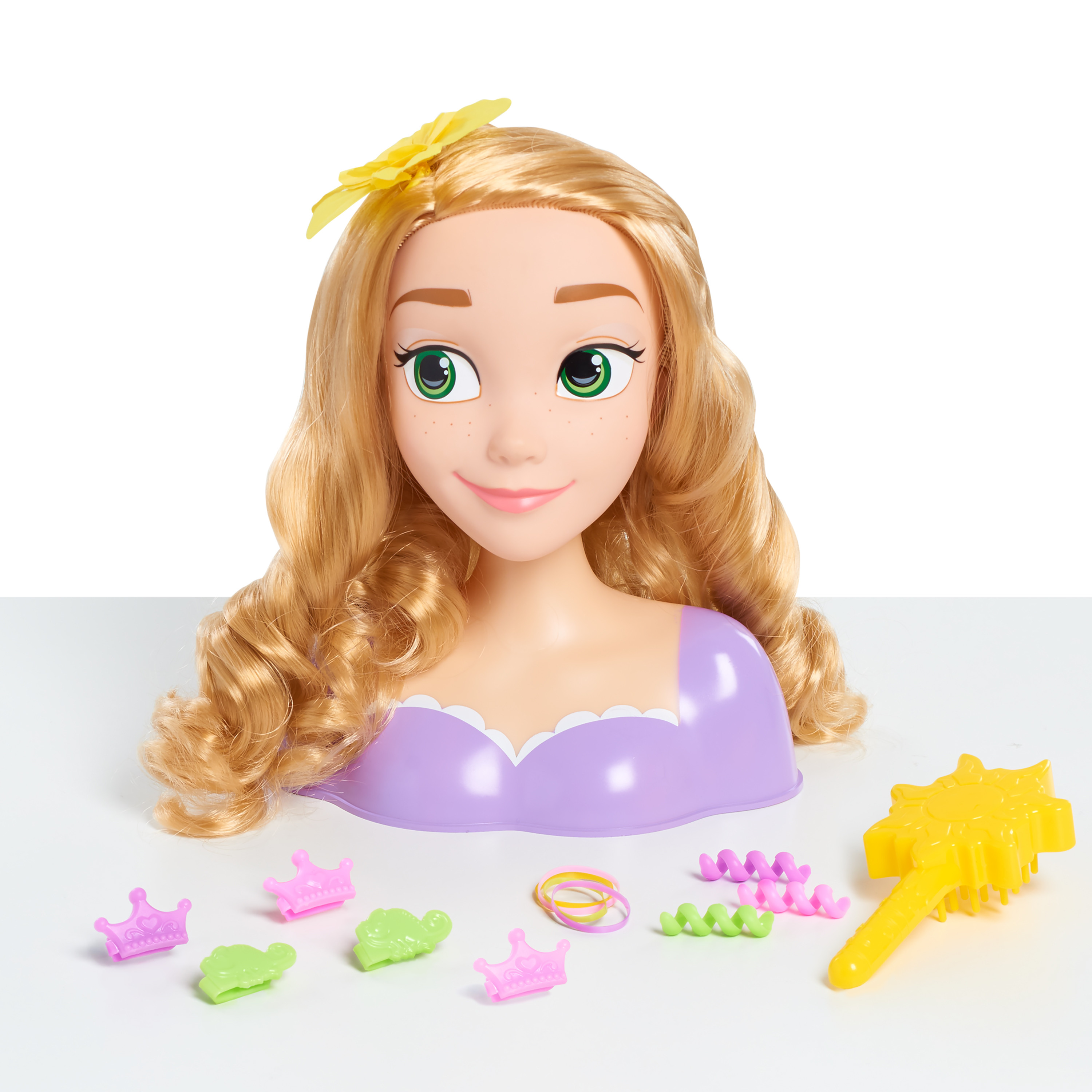 Disney Princess Rapunzel Styling Head, 14-pieces, Officially Licensed Kids Toys for Ages 3 Up, Gifts and Presents Disney Princess