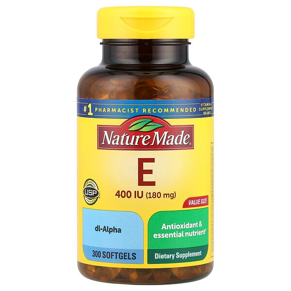 Vitamin E , 180 mg (400 IU), 300 Softgels Nature Made