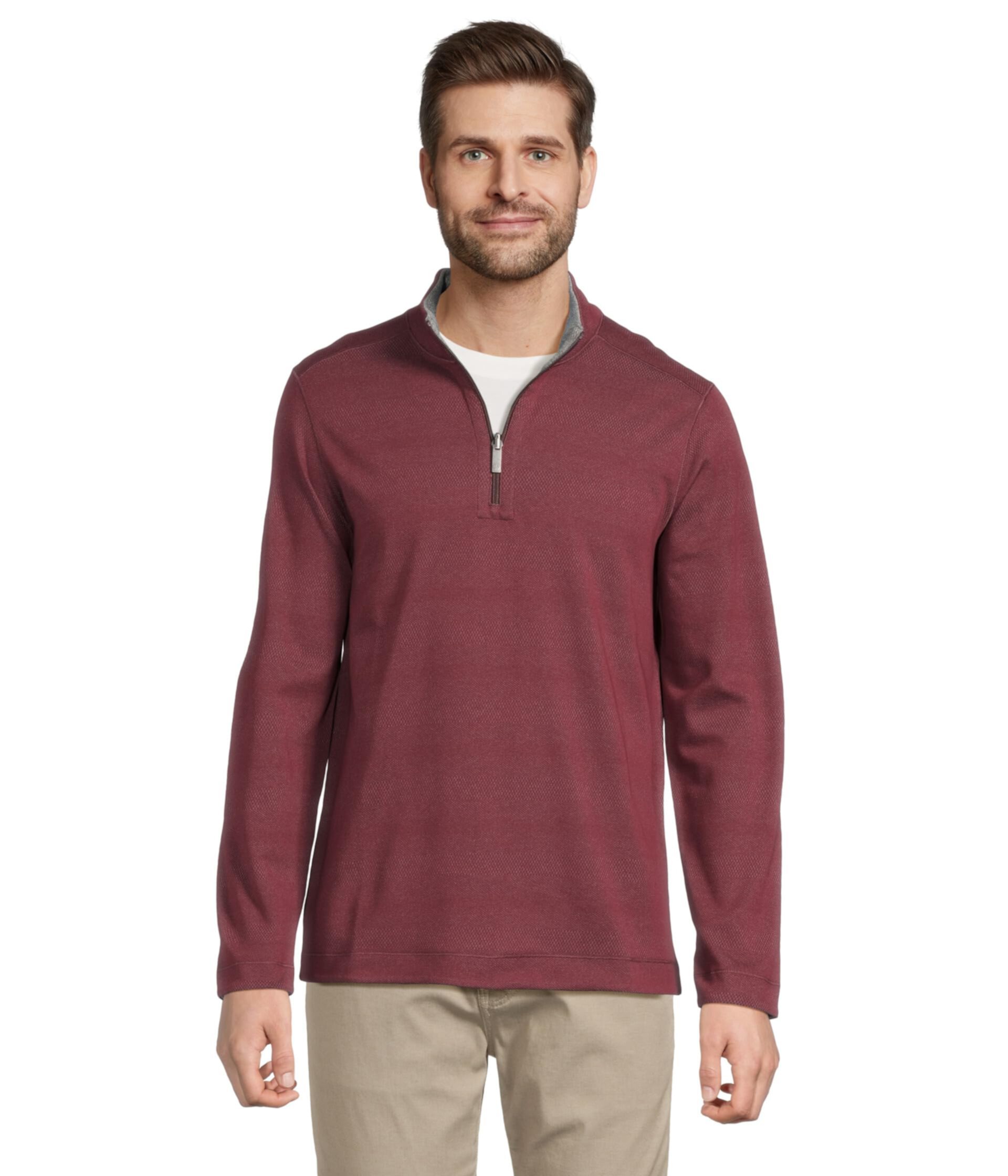 Мужской Свитер Johnston & Murphy XC4 Performance Reversible Quarter-Zip Johnston & Murphy