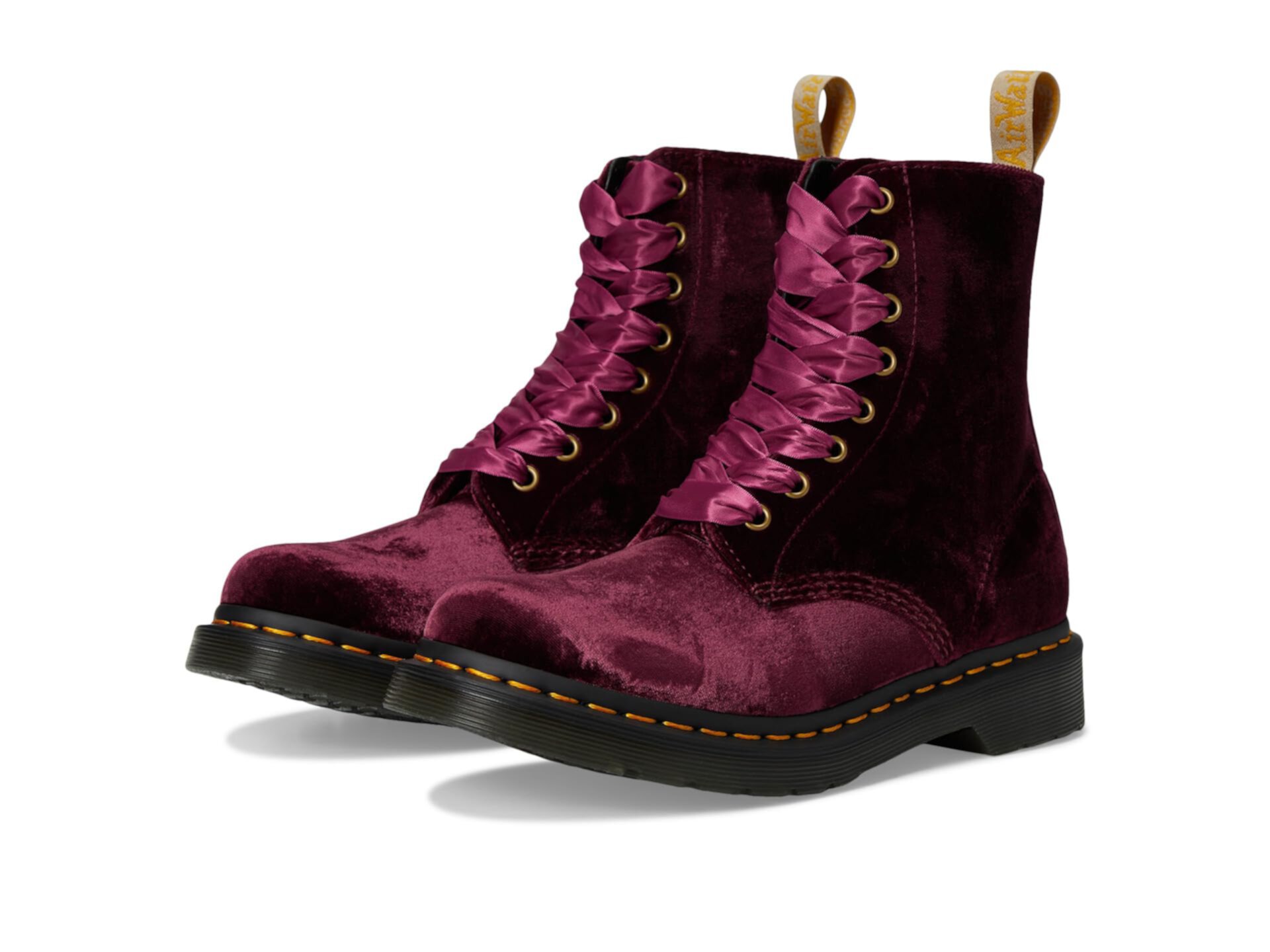 Vegan 1460 Pascal Velvet Lace-Up Boots Dr. Martens