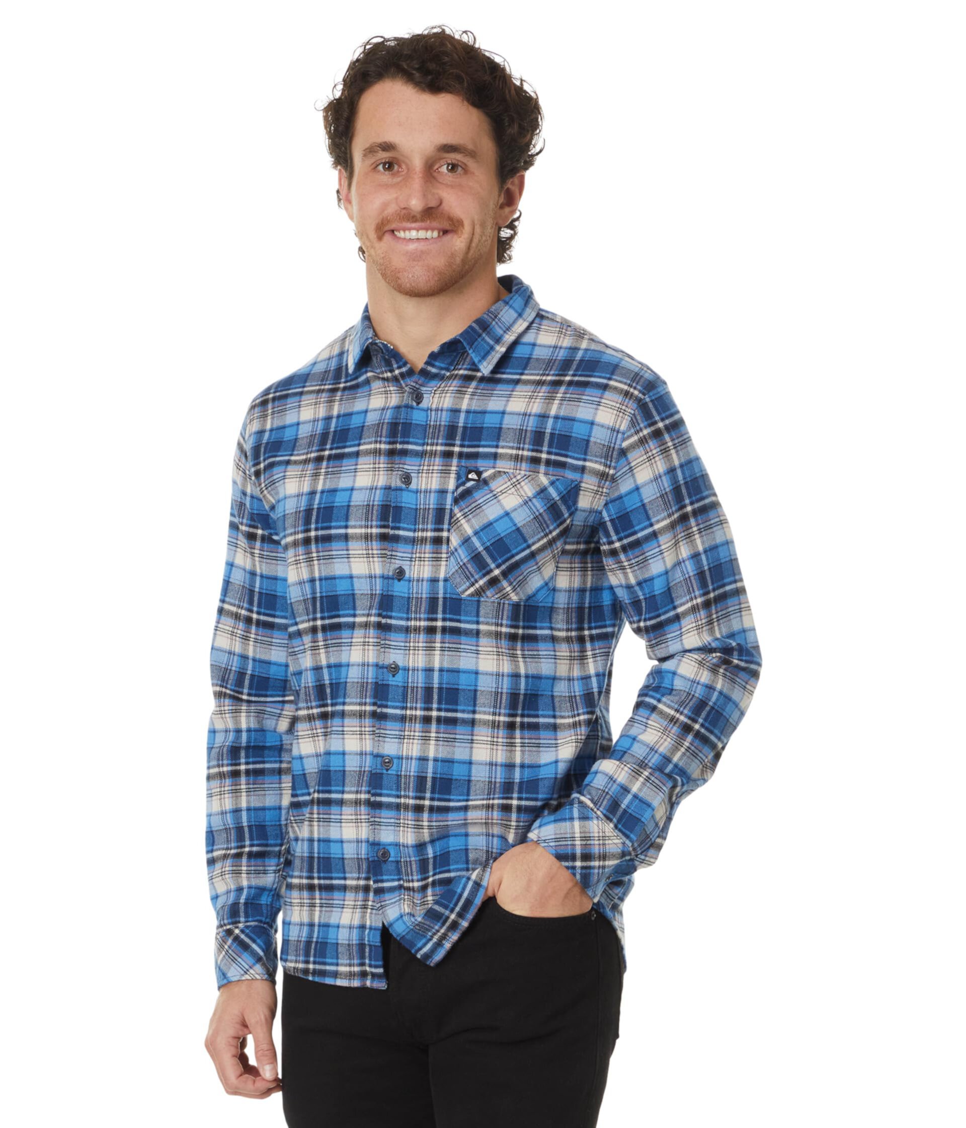 Мужская Повседневная рубашка Quiksilver Breakwater Stretch Long Sleeve Flannel Quiksilver