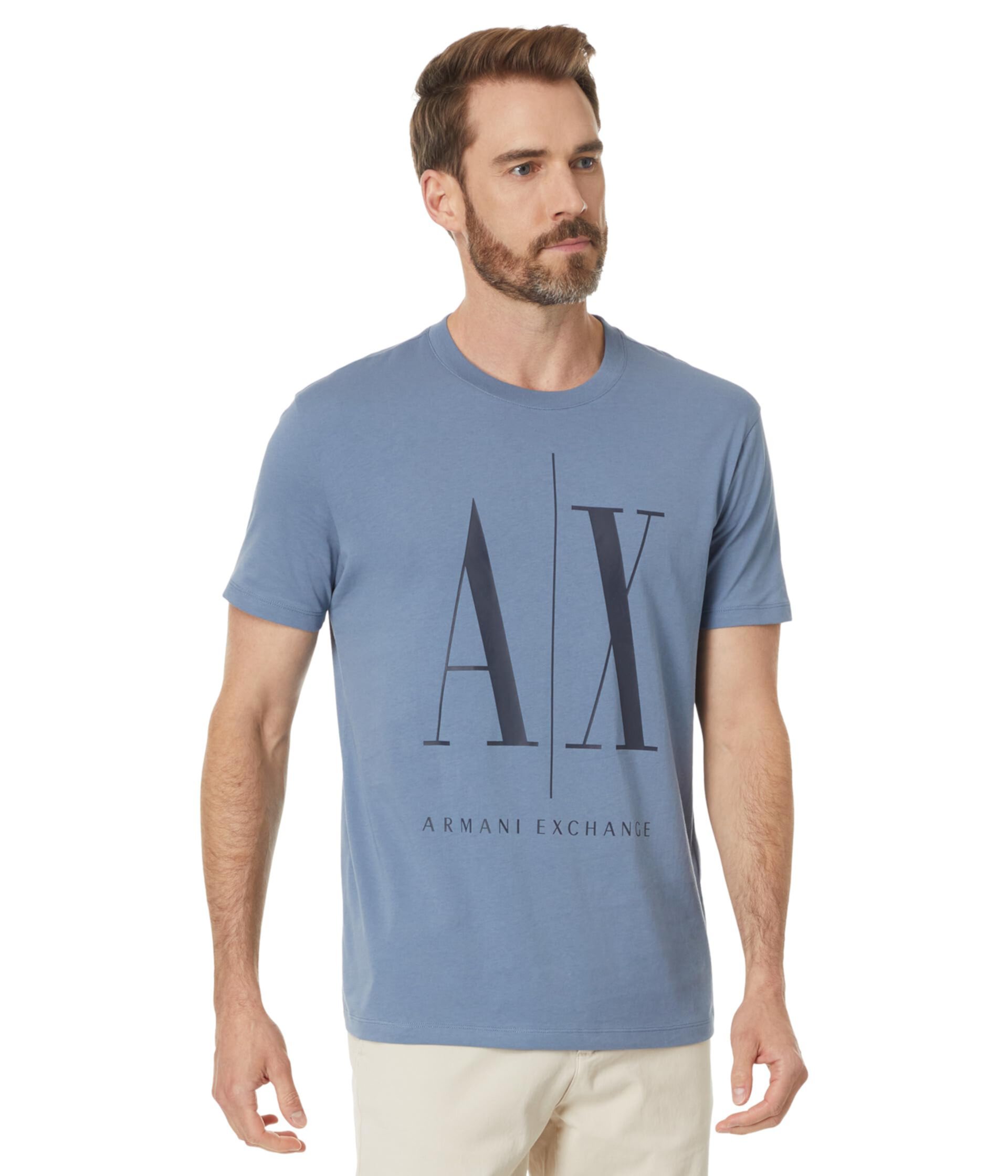 Мужская Футболка AX ARMANI EXCHANGE Regular Fit Cotton Jersey Ax Icon Logo AX ARMANI EXCHANGE