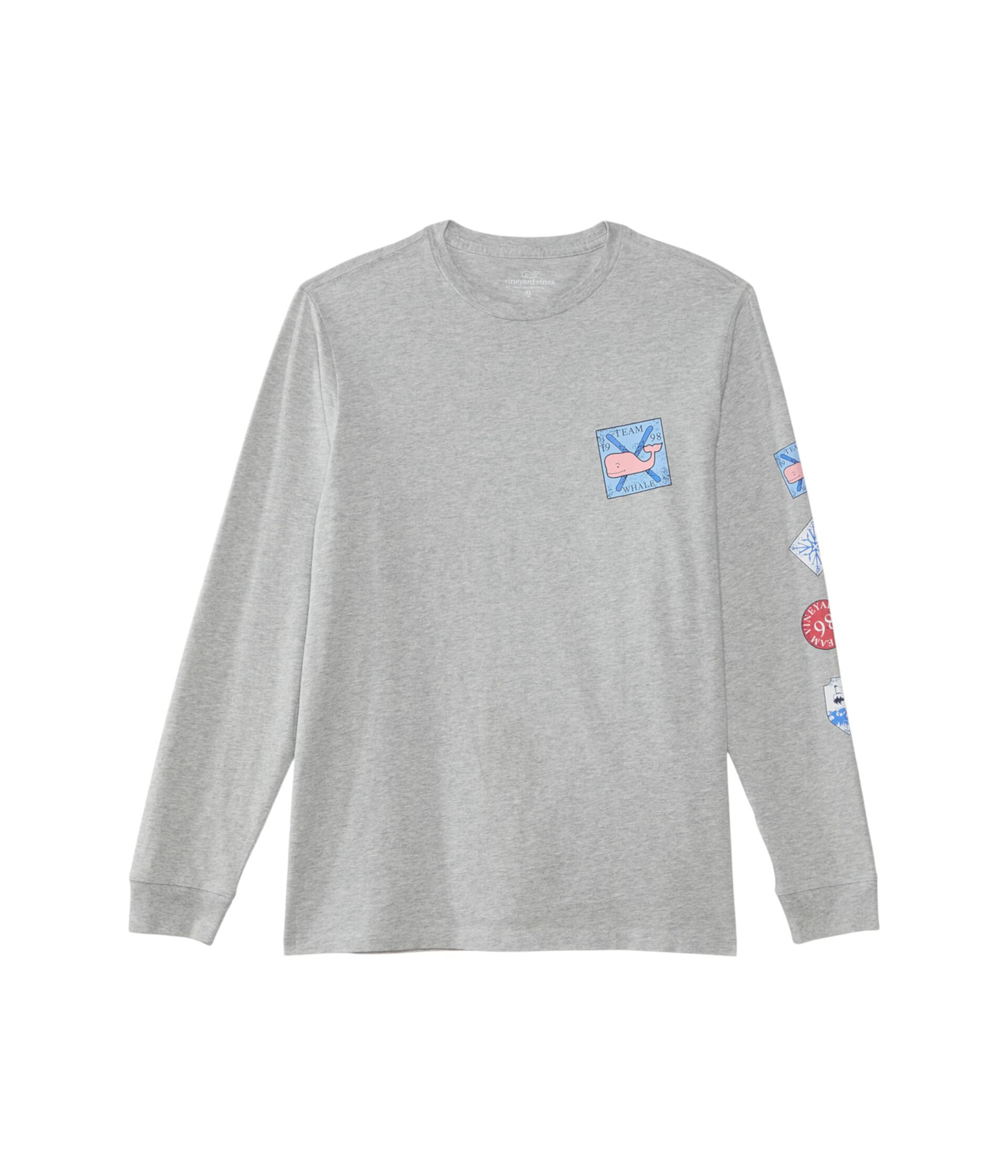 Детская Футболка Vineyard Vines Ski Team Long Sleeve Tee Vineyard Vines