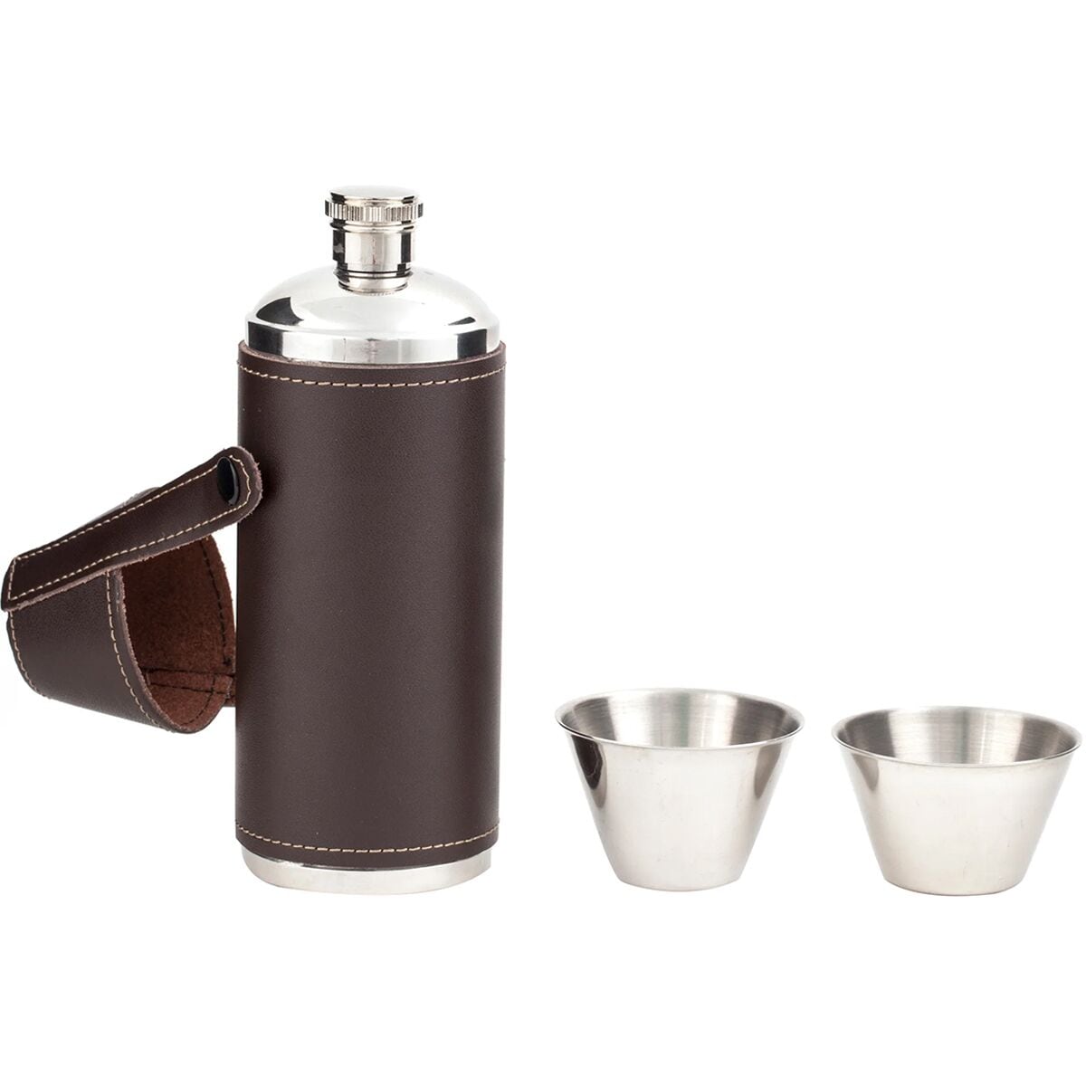 Аксессуары для кемпинга Kikkerland Camping Leather Flask Set Kikkerland