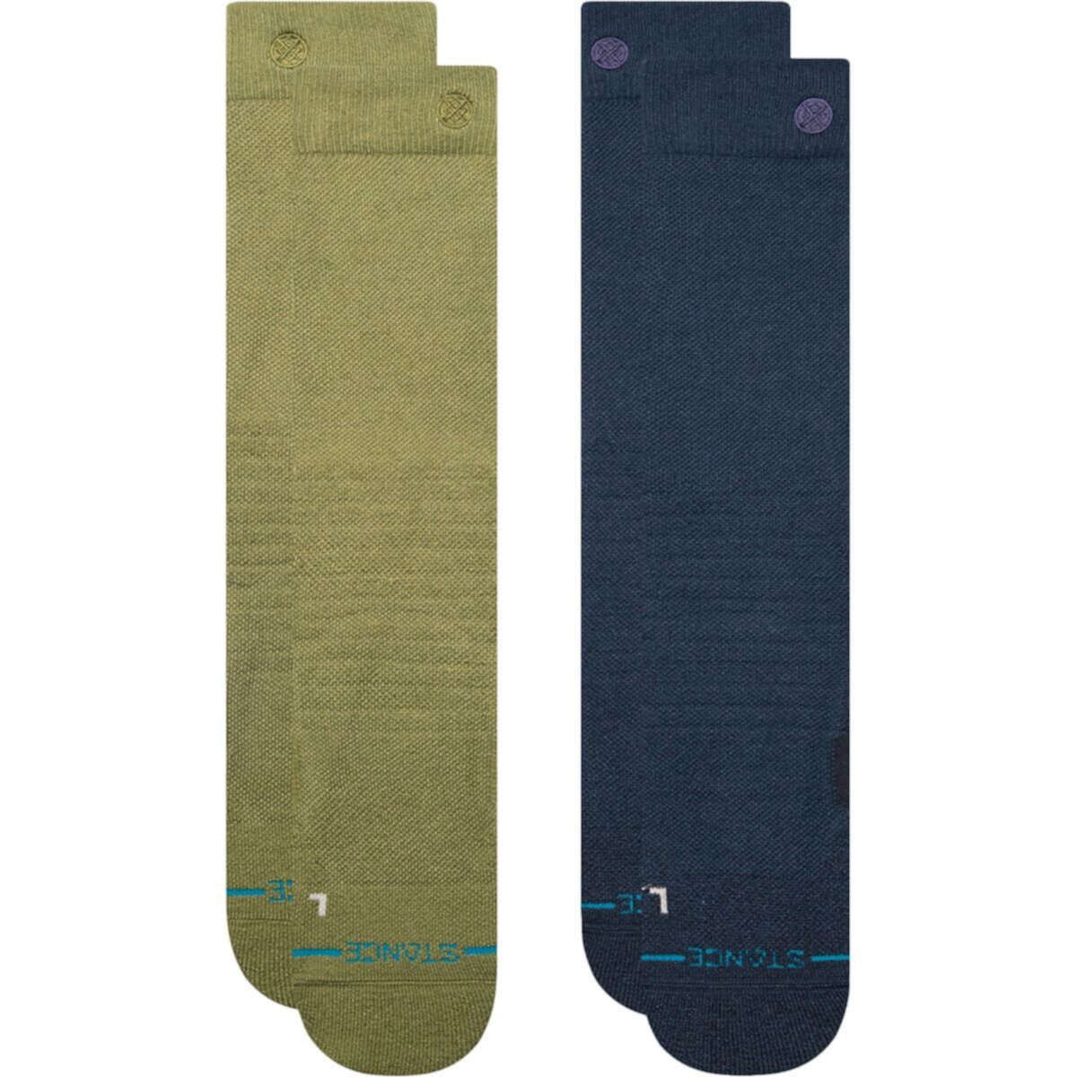 Унисекс Носки Stance Iconic Mid Poly Snow Sock - 2-Pack Stance