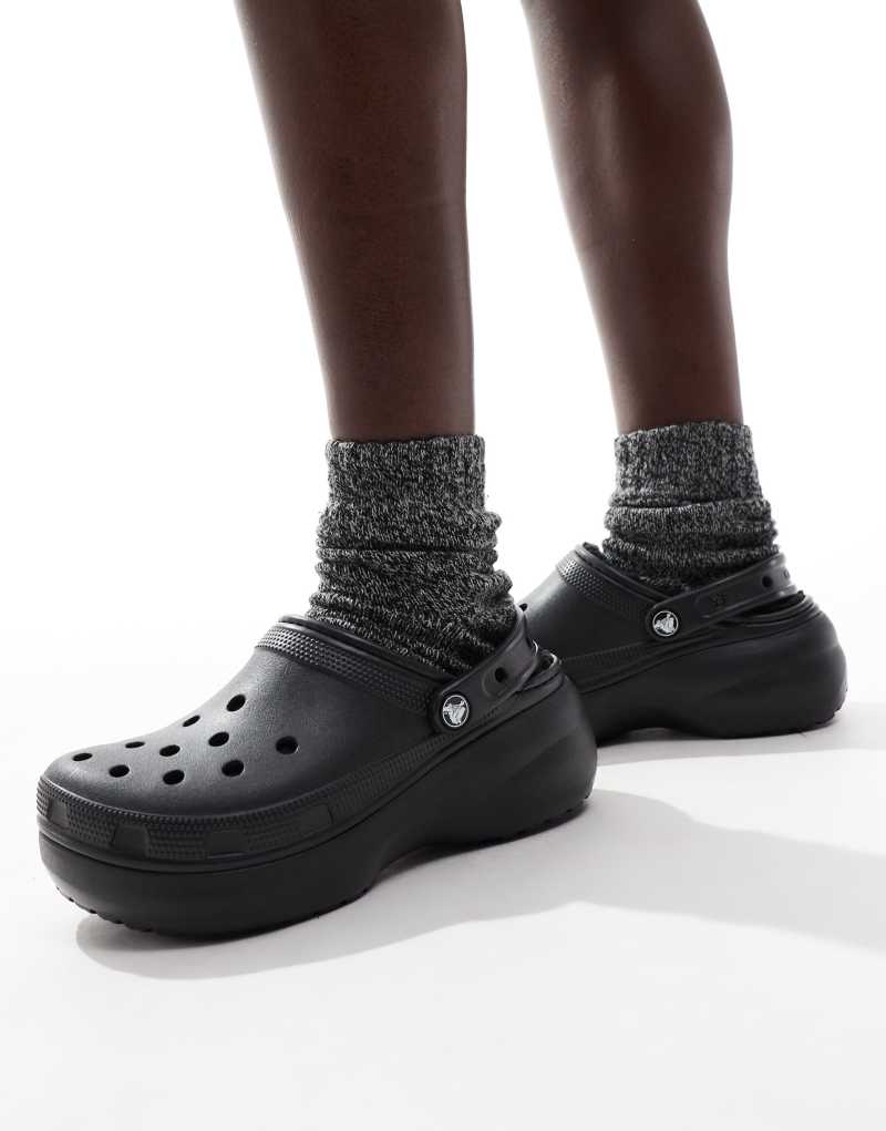 Женские Сабо Crocs Classic Platform Lined черные Crocs