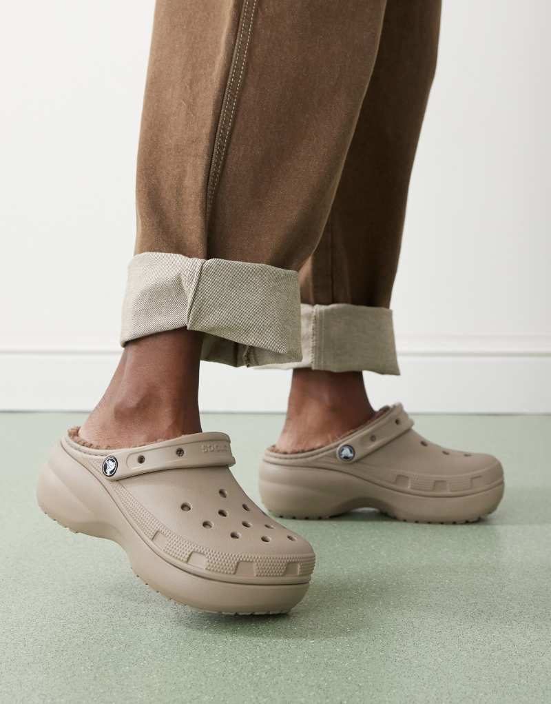 Унисекс Сабо Crocs Classic с подкладкой в цвете гриб Crocs