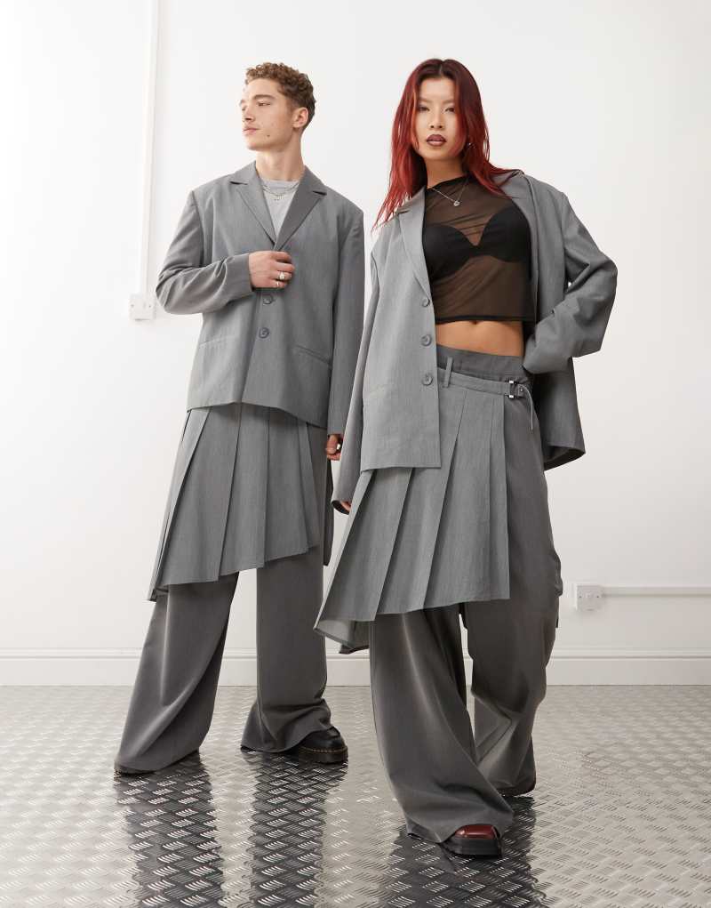 Reclaimed Vintage unisex contrast skirt pants Reclaimed Vintage