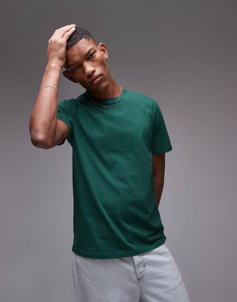 Topman regular fit T-shirt in sporty green TOPMAN