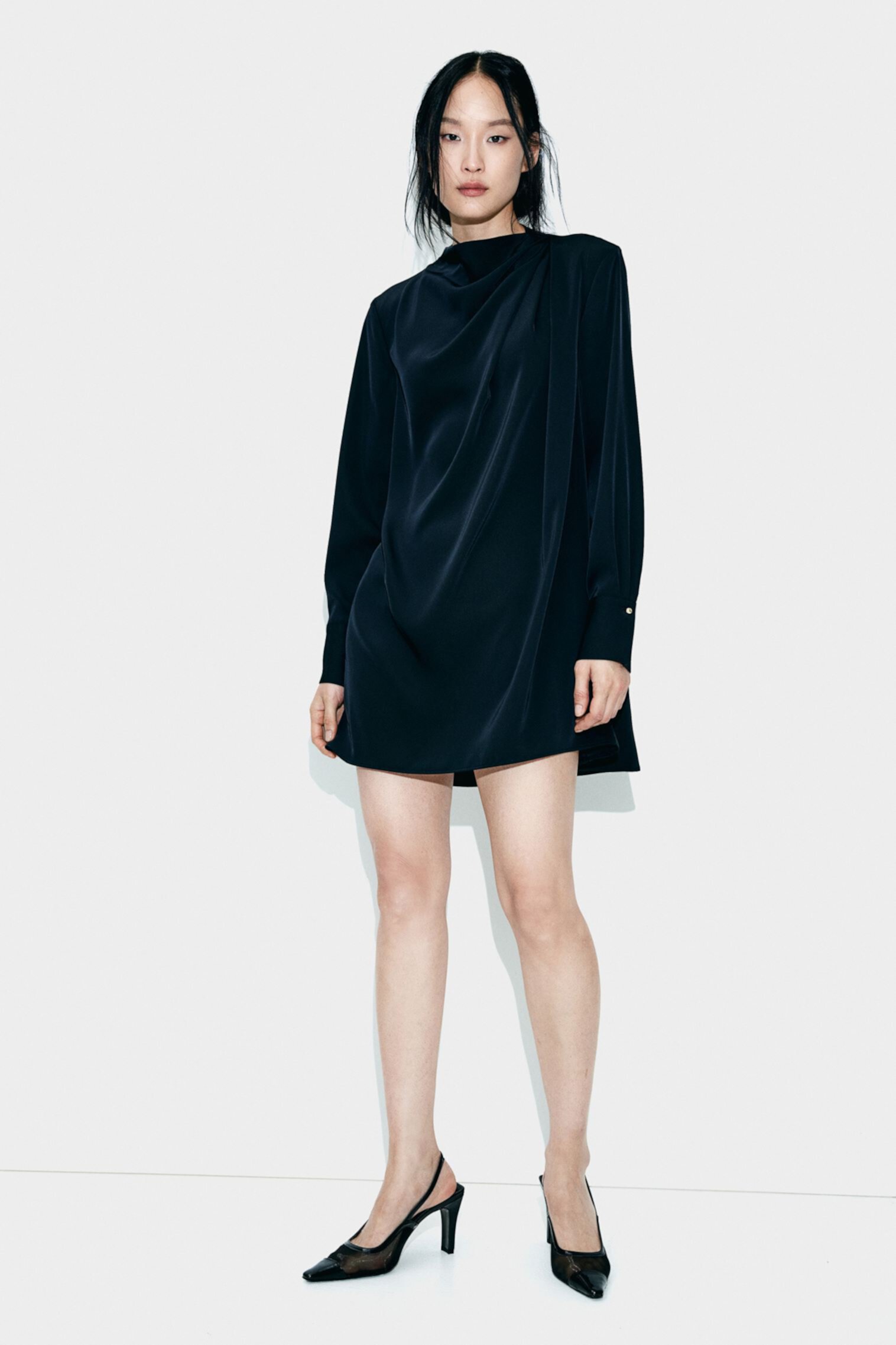 Женское Повседневное платье H&M Draped Twill Dress H&M