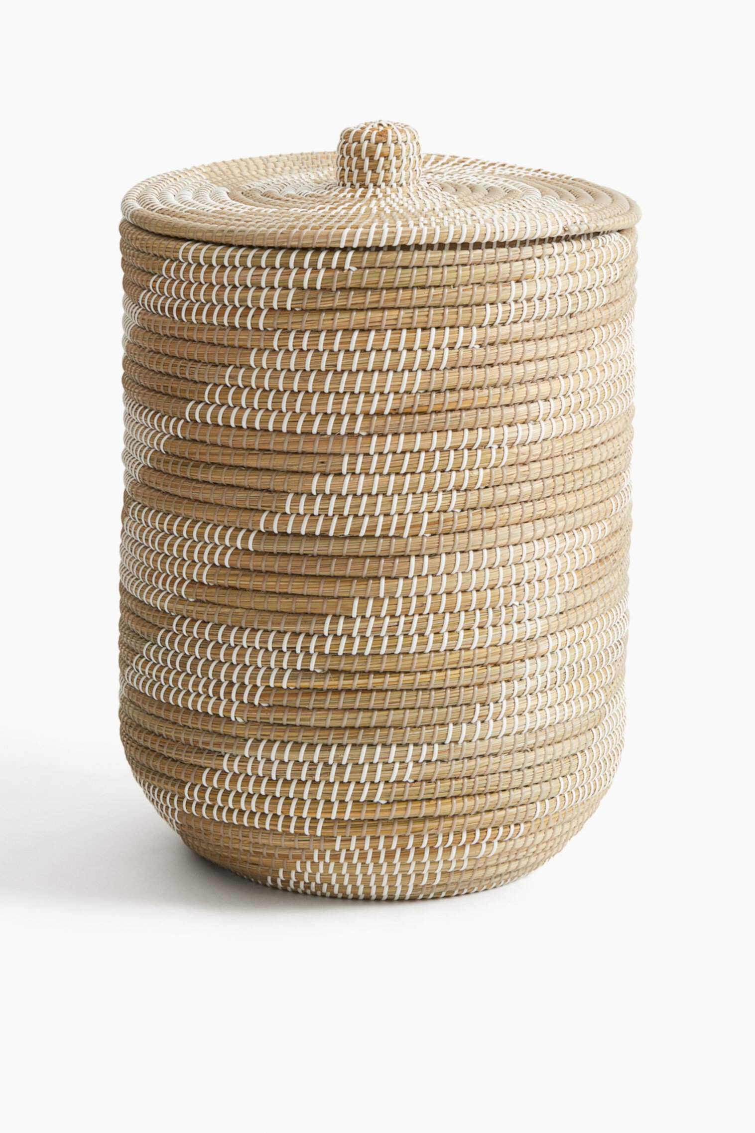 Patterned Straw Laundry Basket H&M