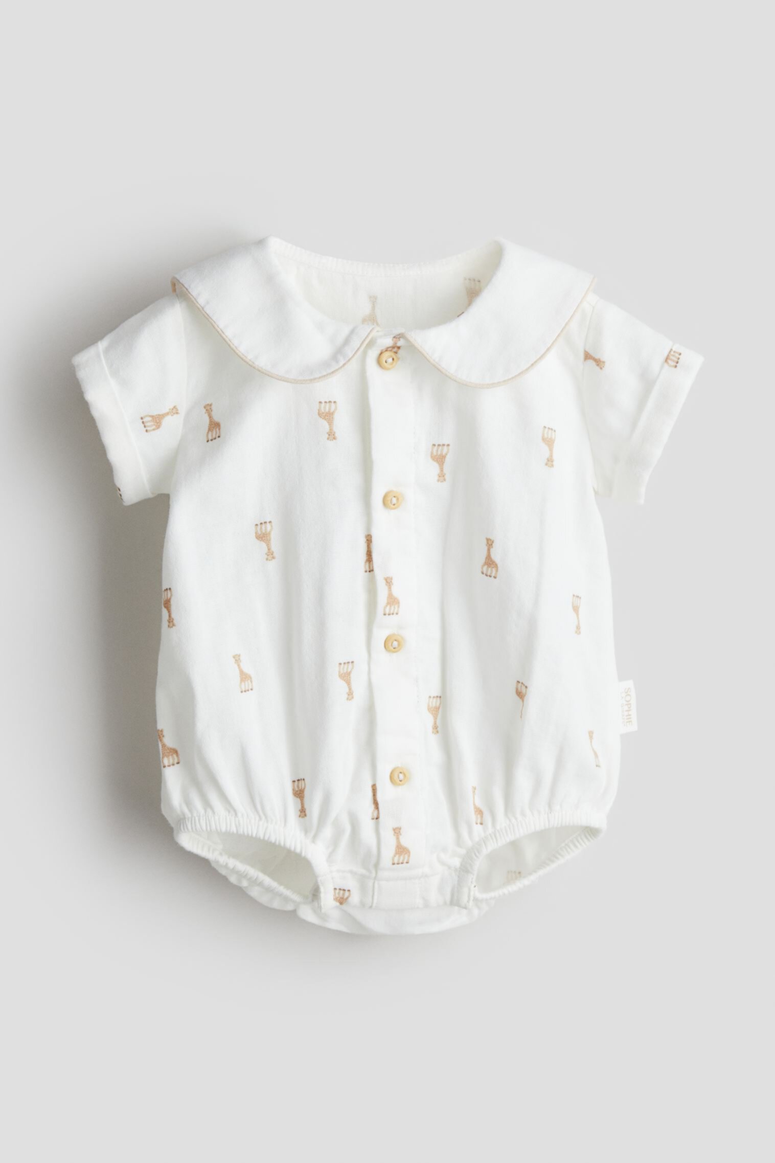 Детские Ромперы H&M Muslin Romper Suit with Collar H&M