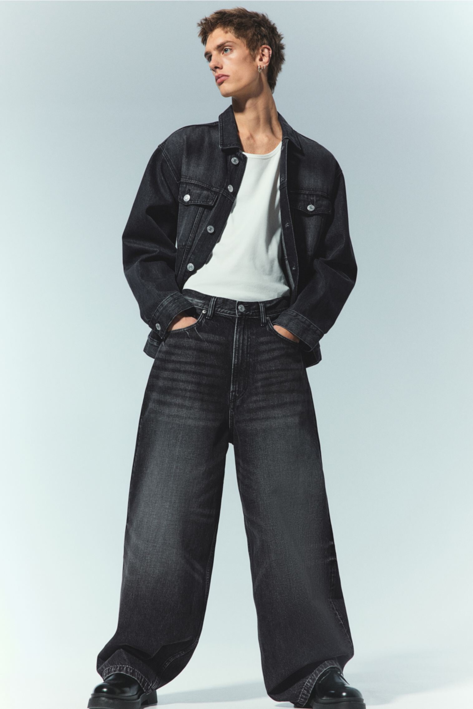 Мужские Широкие Джинсы H&M Super Baggy Jeans H&M