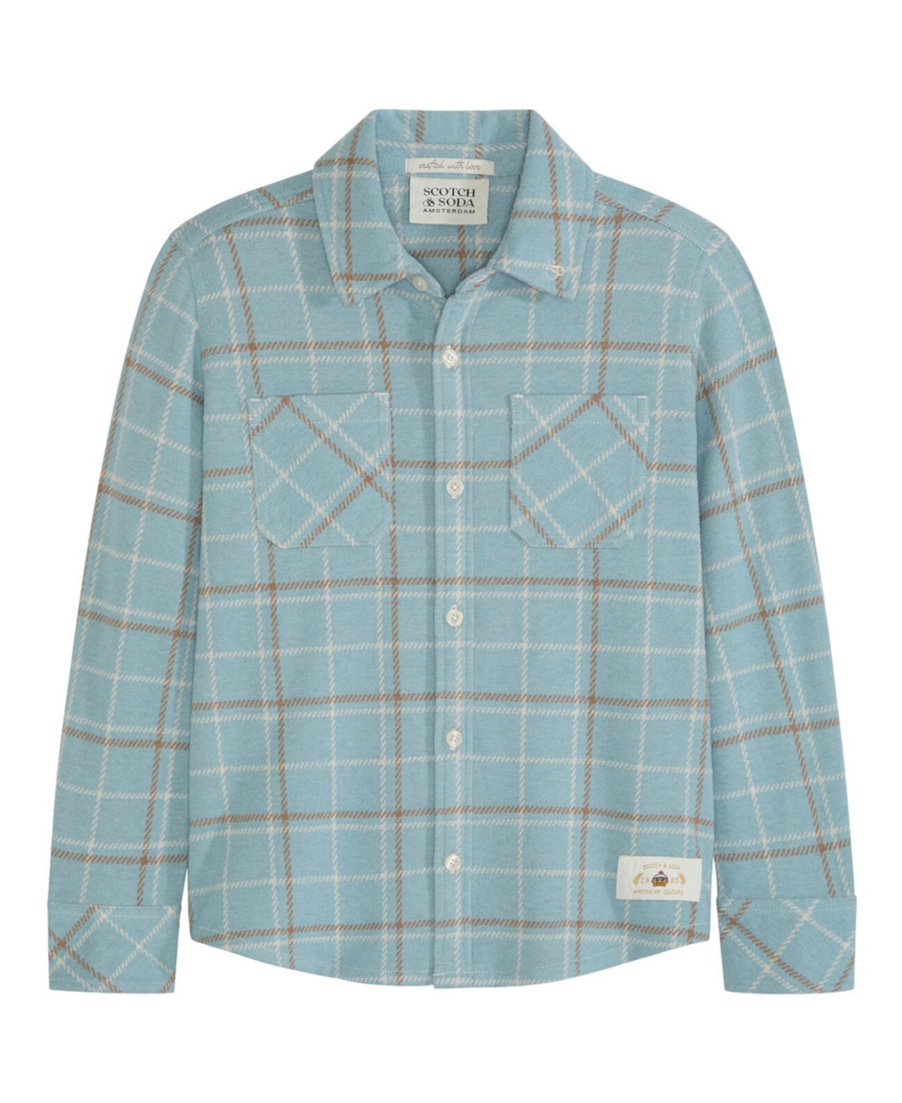  Рубашка Scotch & Soda Big Boys Yarn Dye Knit Twill Button Up Scotch & Soda