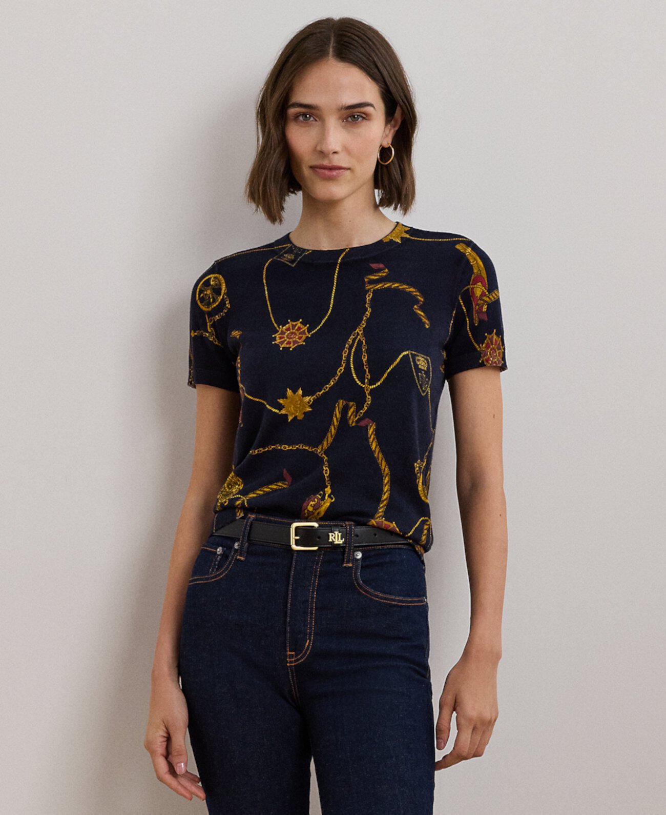 Женский Свитер LAUREN Ralph Lauren Petite Belting-Print LAUREN Ralph Lauren