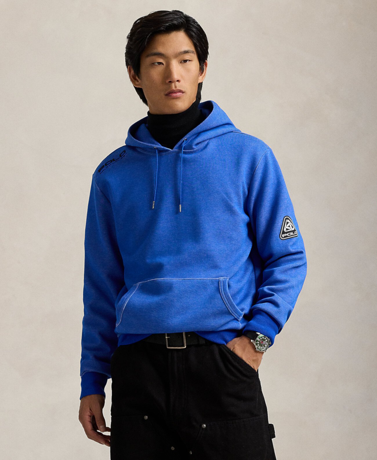 Men's Logo Double-Knit Hoodie Polo Ralph Lauren