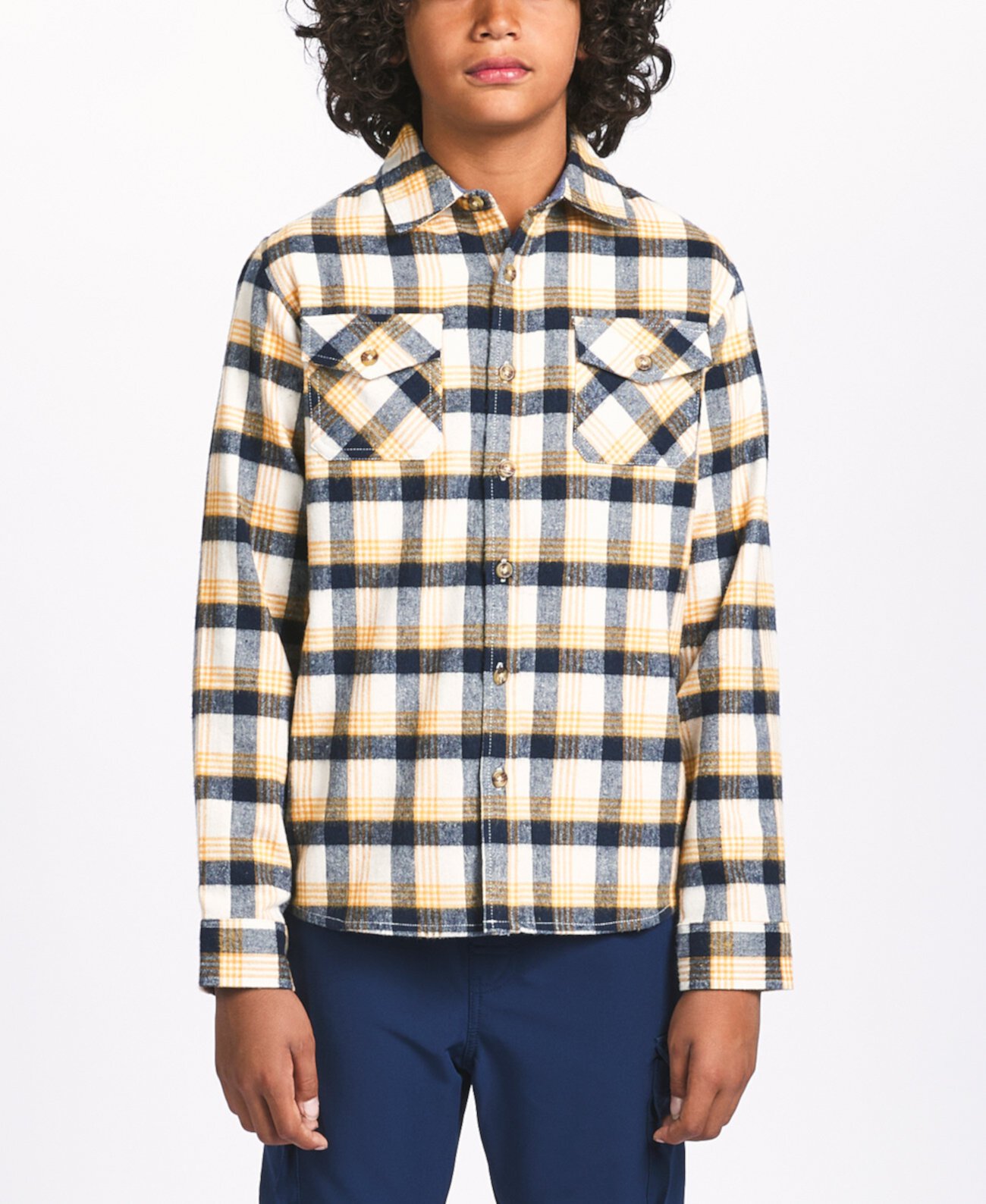  Рубашка Sovereign Code Big Boys Soft Plaid Flannel Button-Up Sovereign Code