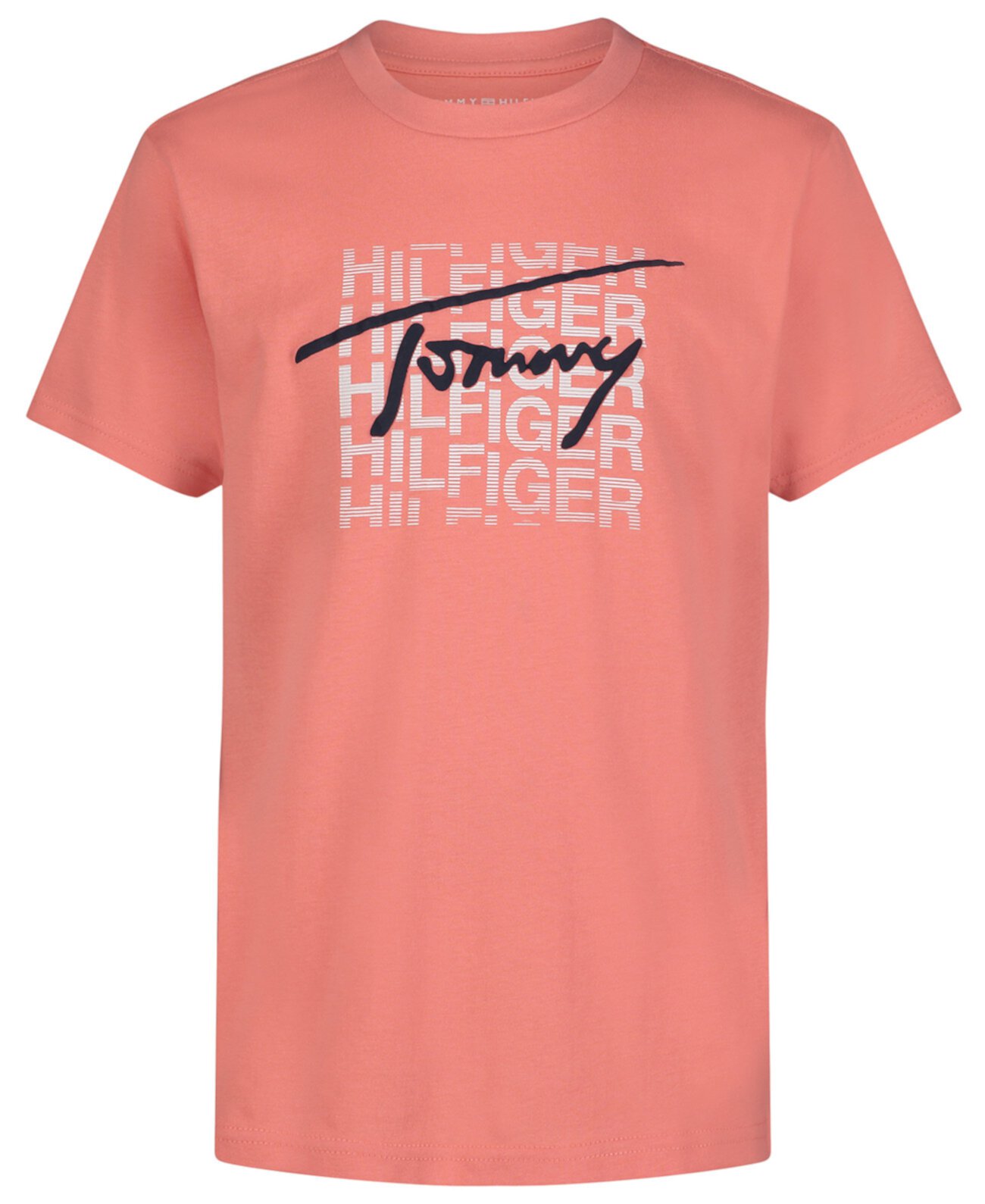 К детская Футболка Tommy Hilfiger Big Boy Signature Slant Short Sleeve Tee Tommy Hilfiger