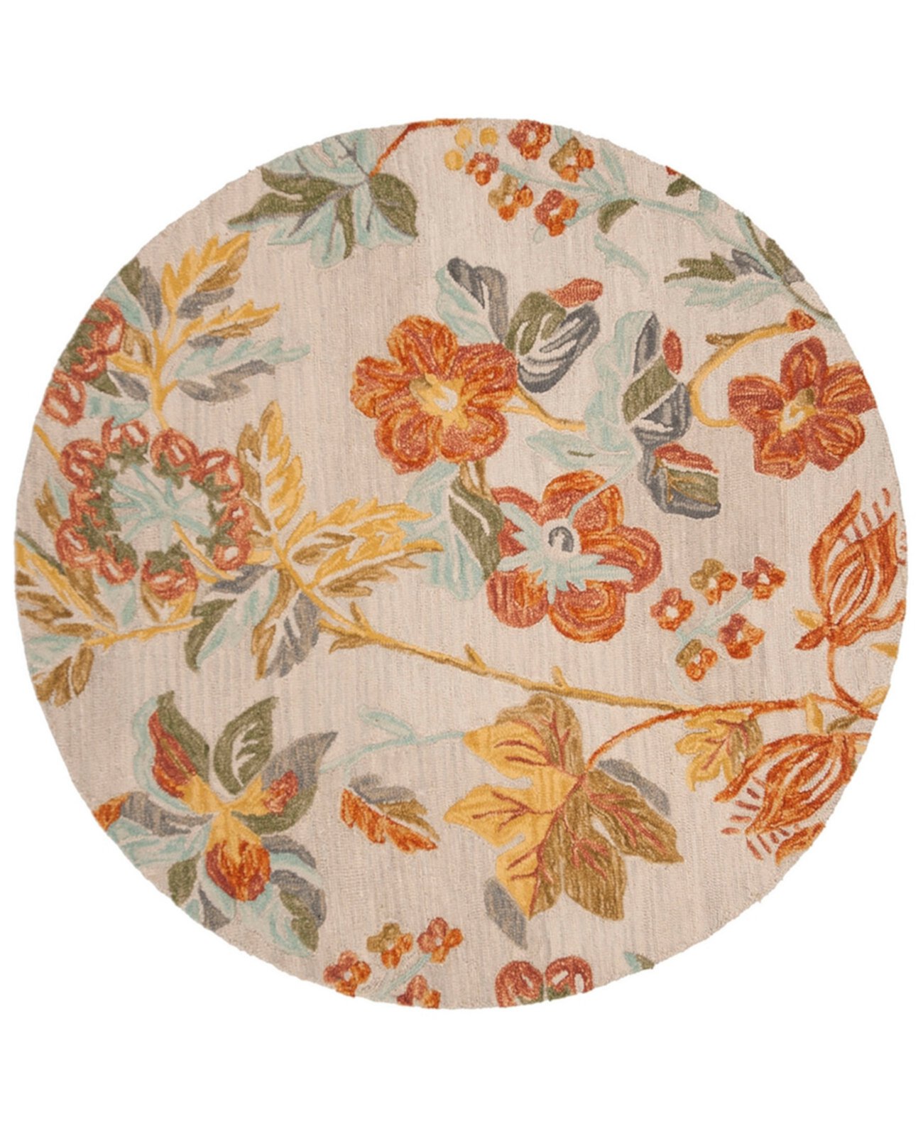 Blossom I BLM458 6'x6' Round Area Rug Safavieh