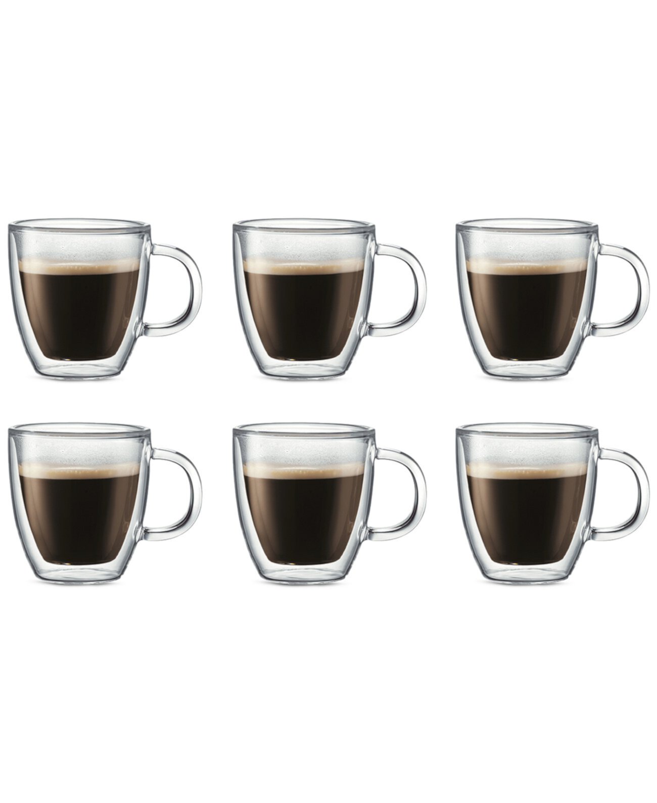 Bistro 10-Oz. Double-Wall Glass Mug, Set of 6 BODUM