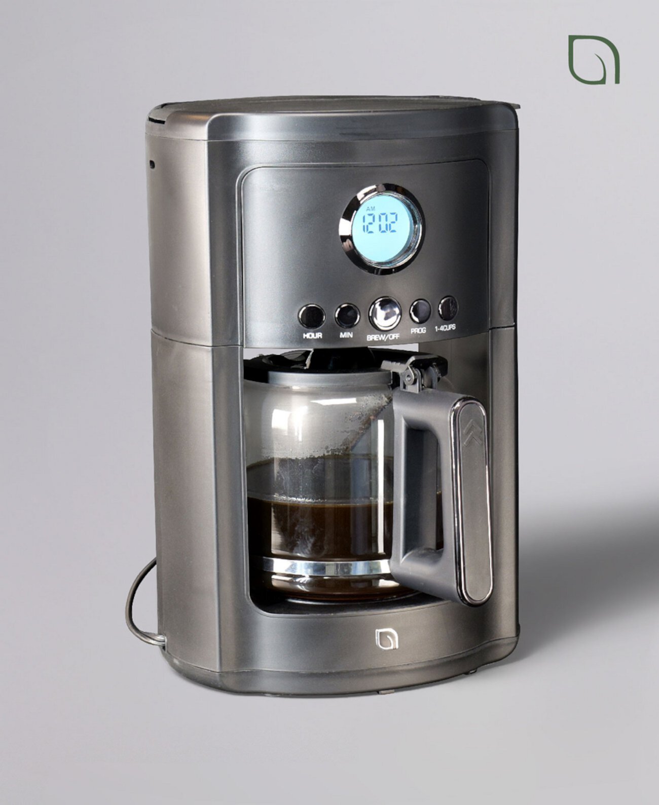 12 Cup Coffee Maker – Programmable Brewing Options with Timer, Beautiful Design, Glass Pot Willow Kitchen