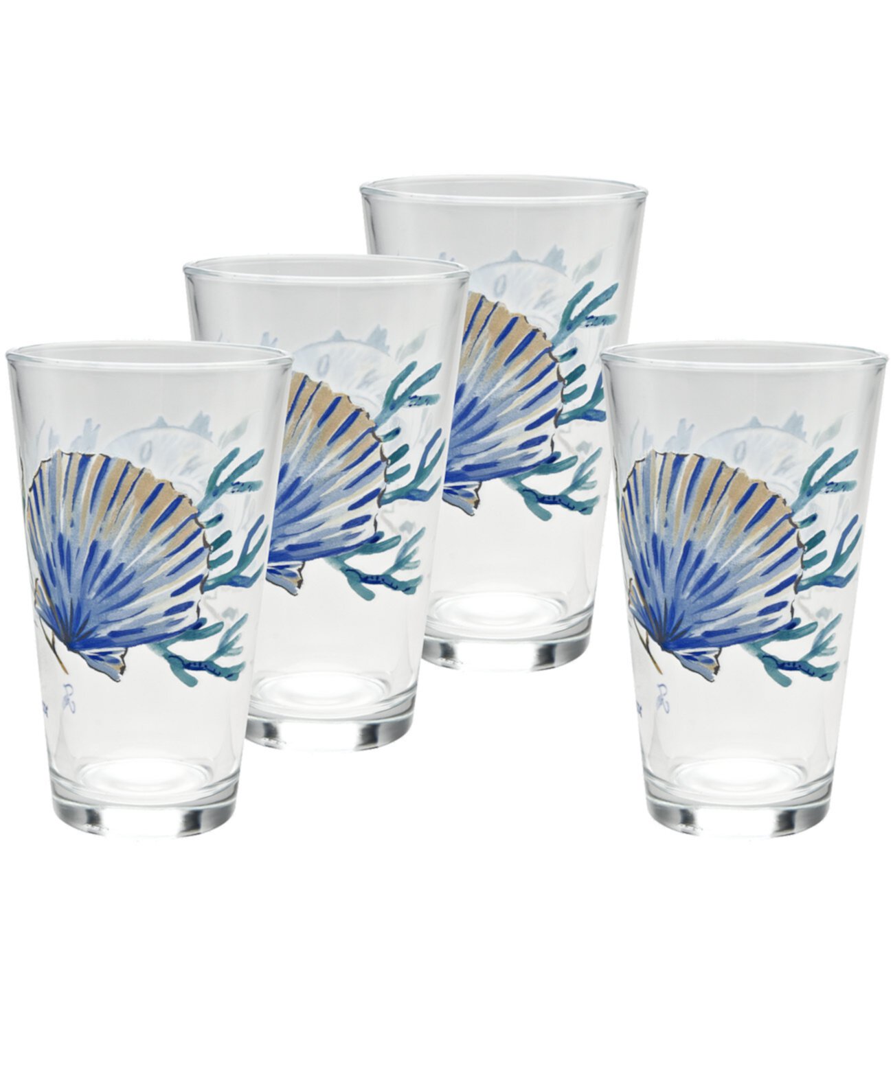 Coastal Shores Tapered Cooler Glass, Set of 4 FIESTA