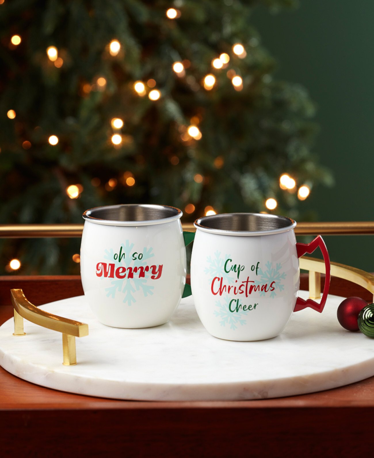 20 Oz Christmas Cheer Moscow Mule Mugs, Set of 2 Cambridge