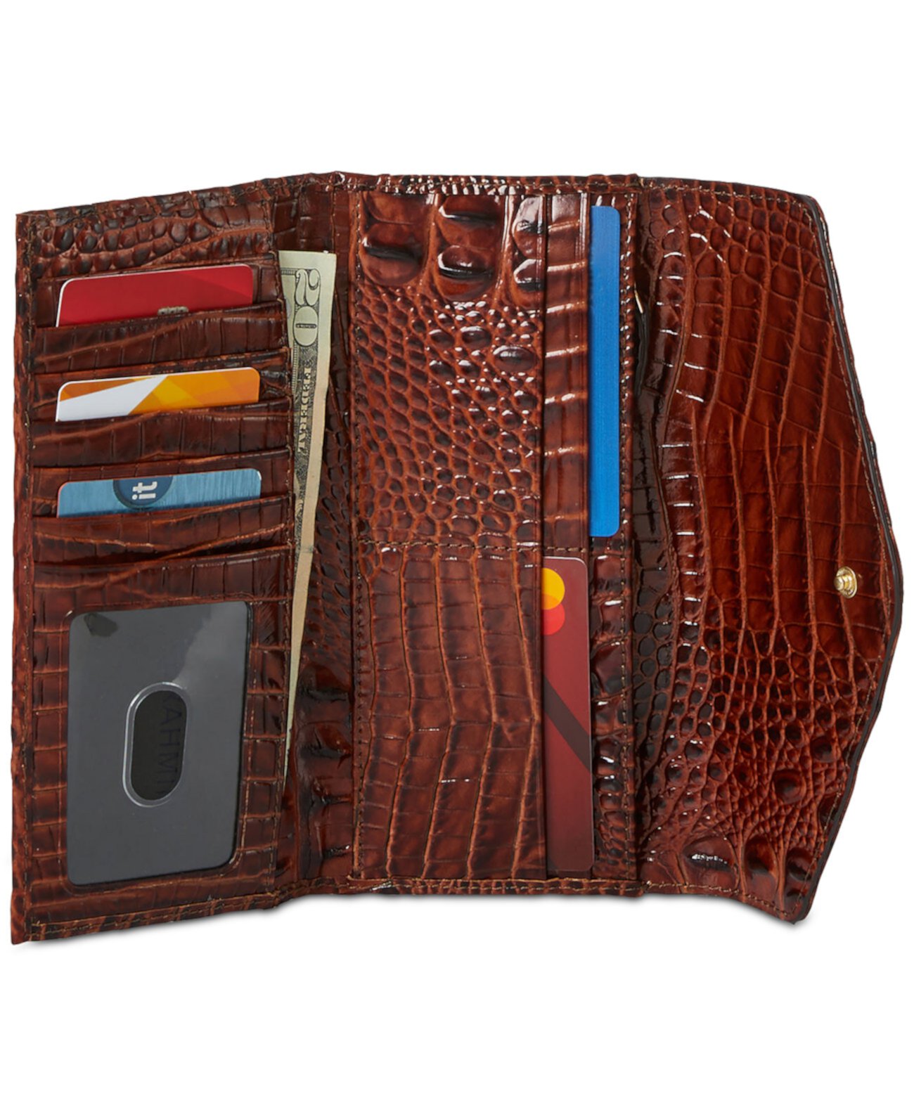 Veronica Chestnut Marana Leather Wallet Brahmin