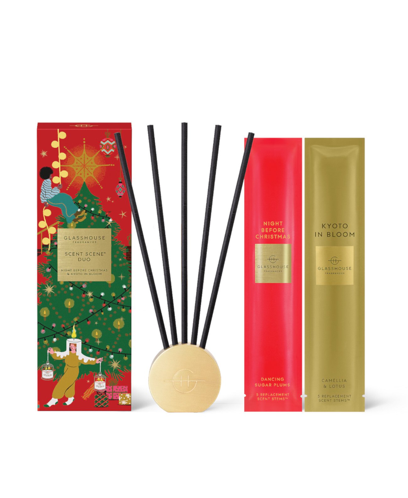 Holiday Scent Scene Duo Fragrance Diffuser Glasshouse Fragrances