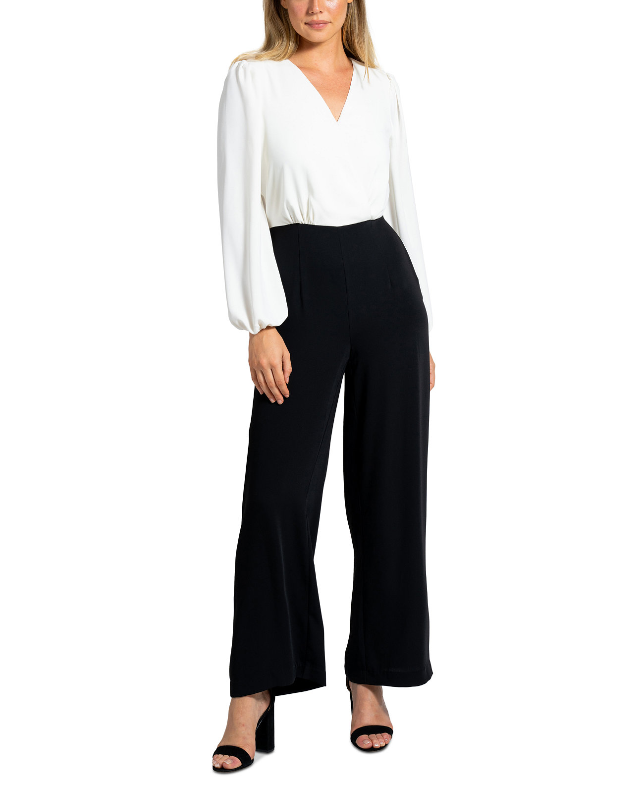 Women's Colorblocked V-Neck Jumpsuit Sam Edelman