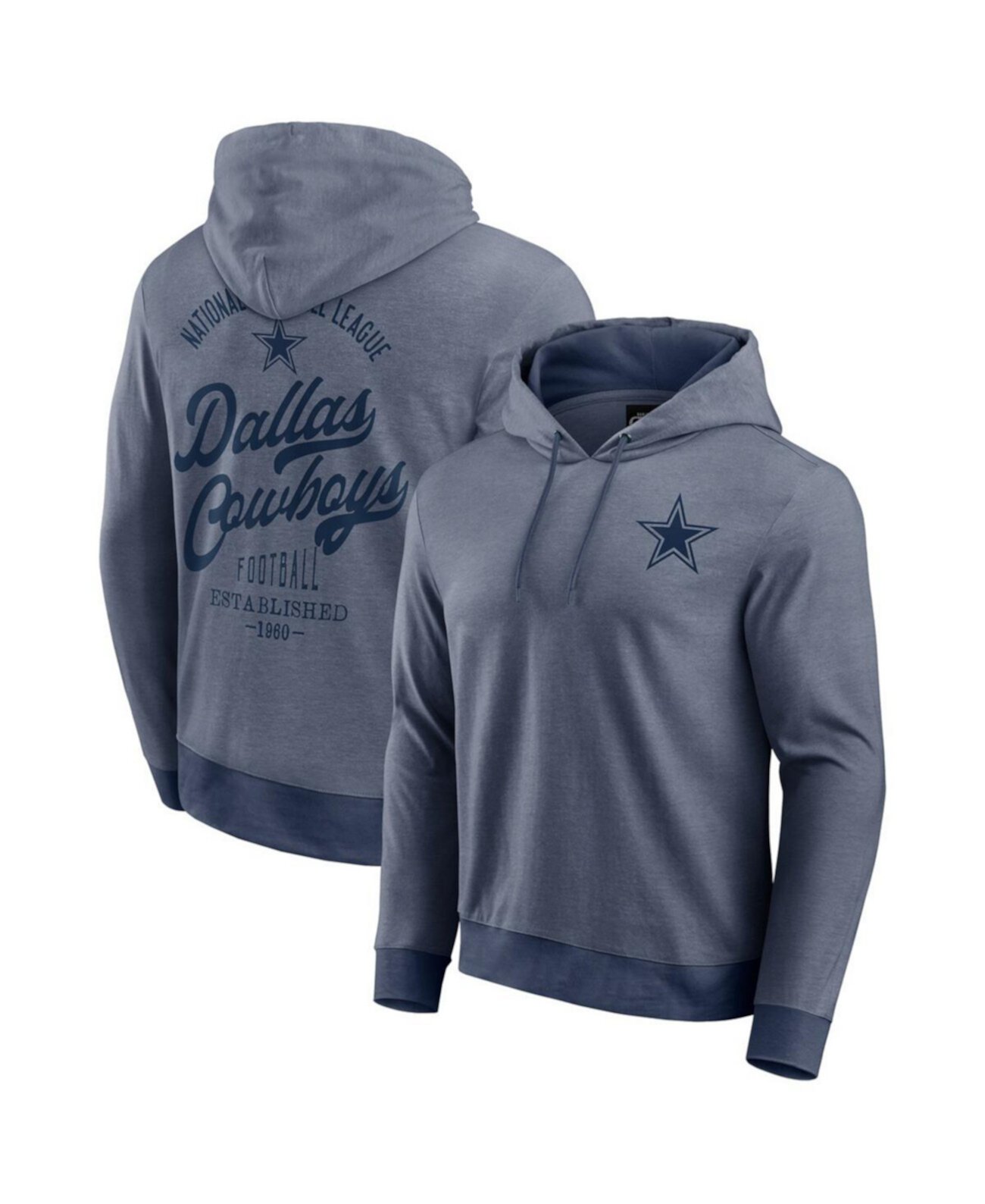 Men's Navy Dallas Cowboys Tonal Knit Pullover Hoodie Fanatics