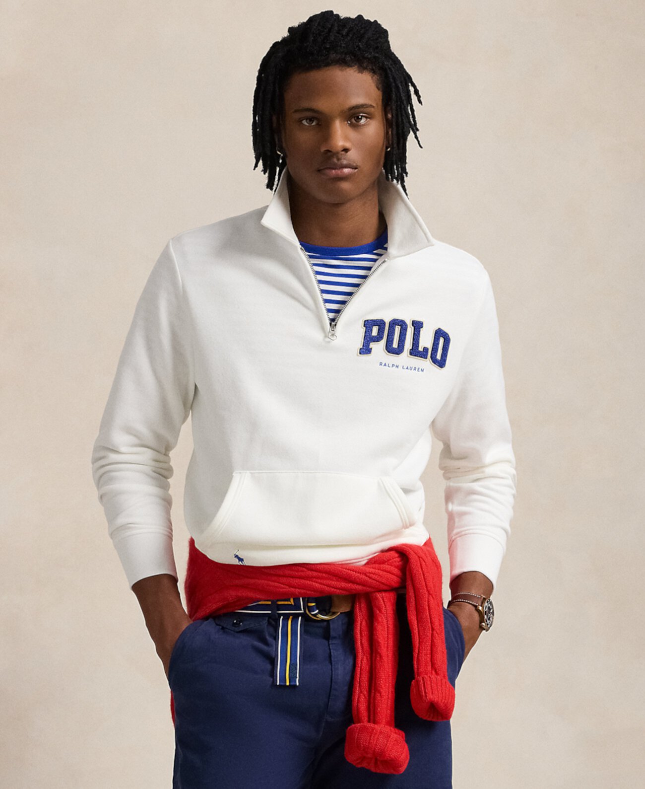 Men's Stretch Waffle-Knit Sweatshirt Polo Ralph Lauren