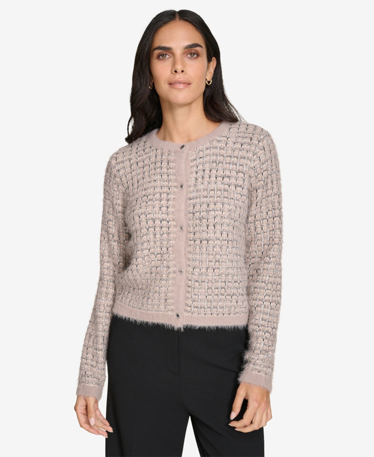 Women's Button-Front Knit Sweater Calvin Klein