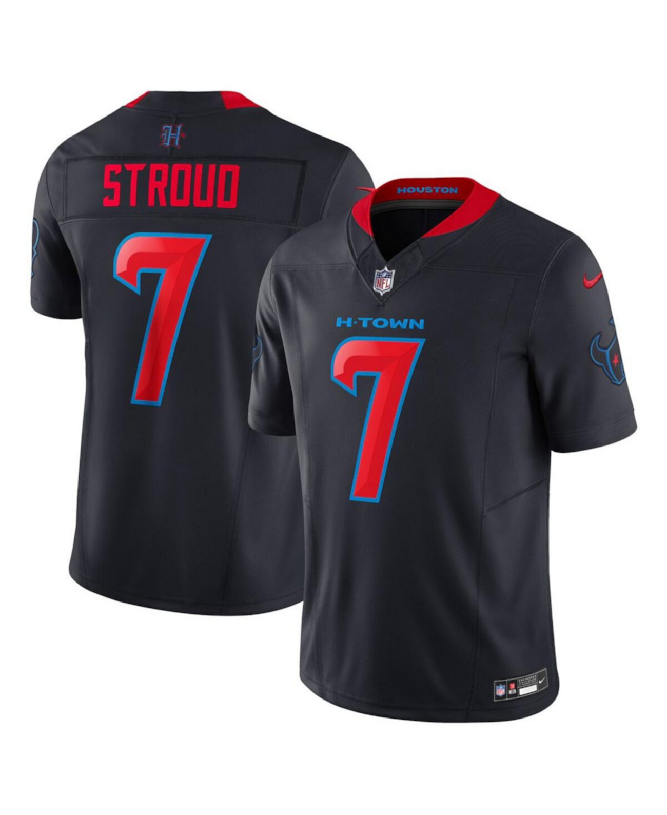 Мужское Джерси Nike C.J. Stroud Темно-синее Houston Texans 2-й Альтернативный Vapor F.U.S.E. Limited Nike