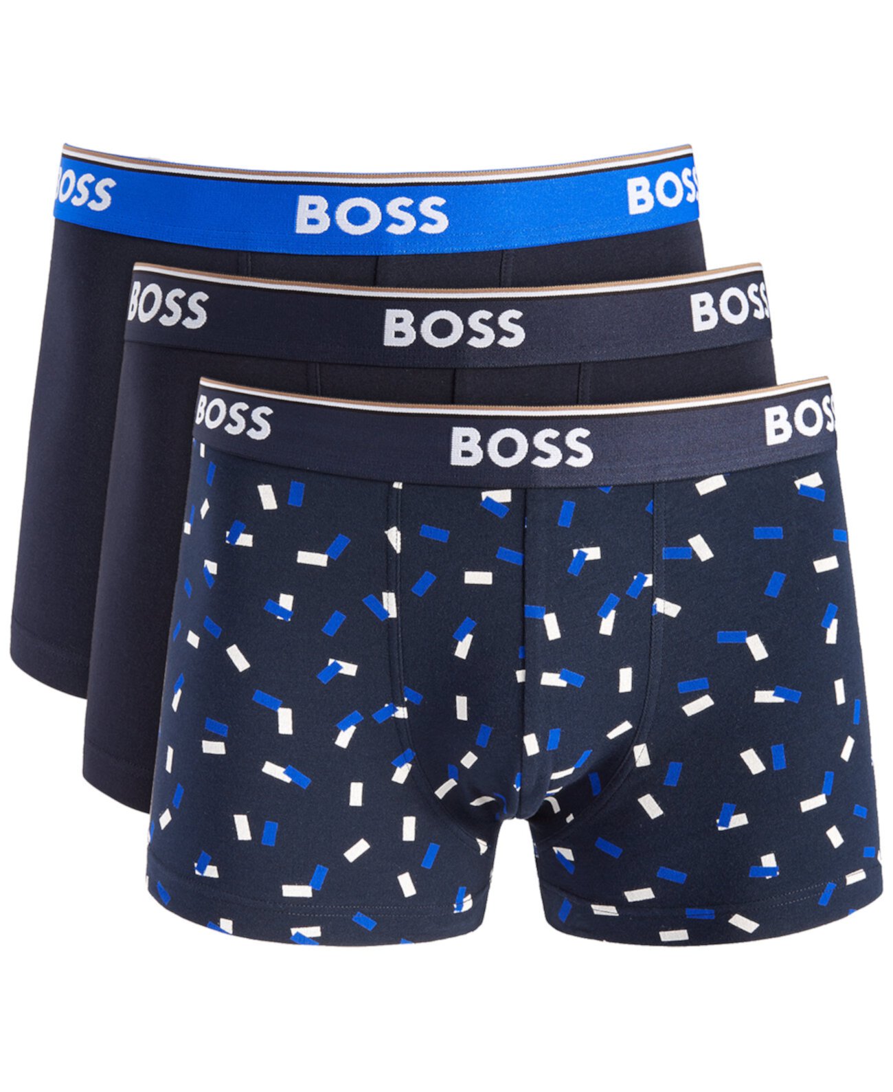 Мужские Боксеры BOSS Power Design 3-Pack с эластичным лого на поясе BOSS